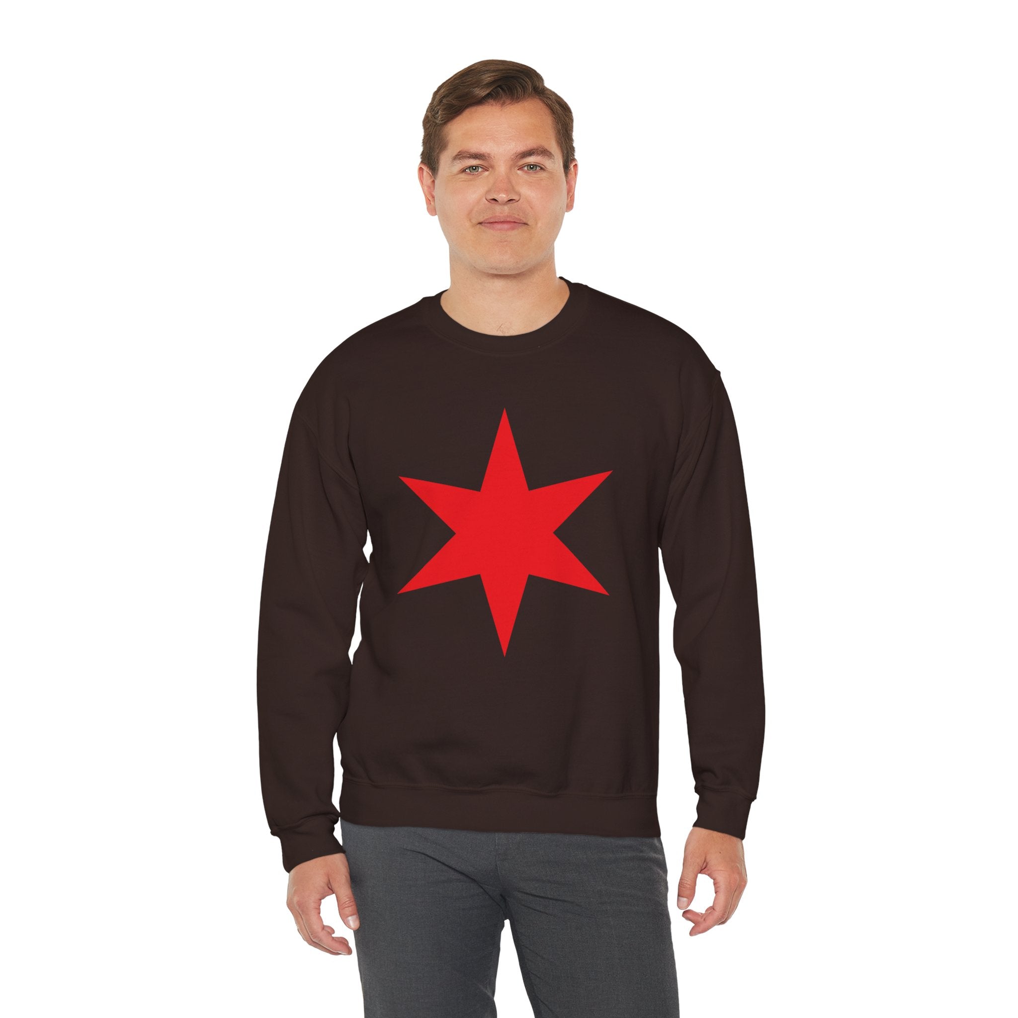 Chicago Star Sweatshirt, Wrestling Fan Unisex Sweatshirt - Gift for Him or Her, Casual Outwear, Heavy Blend Crewneck Sweatshirt