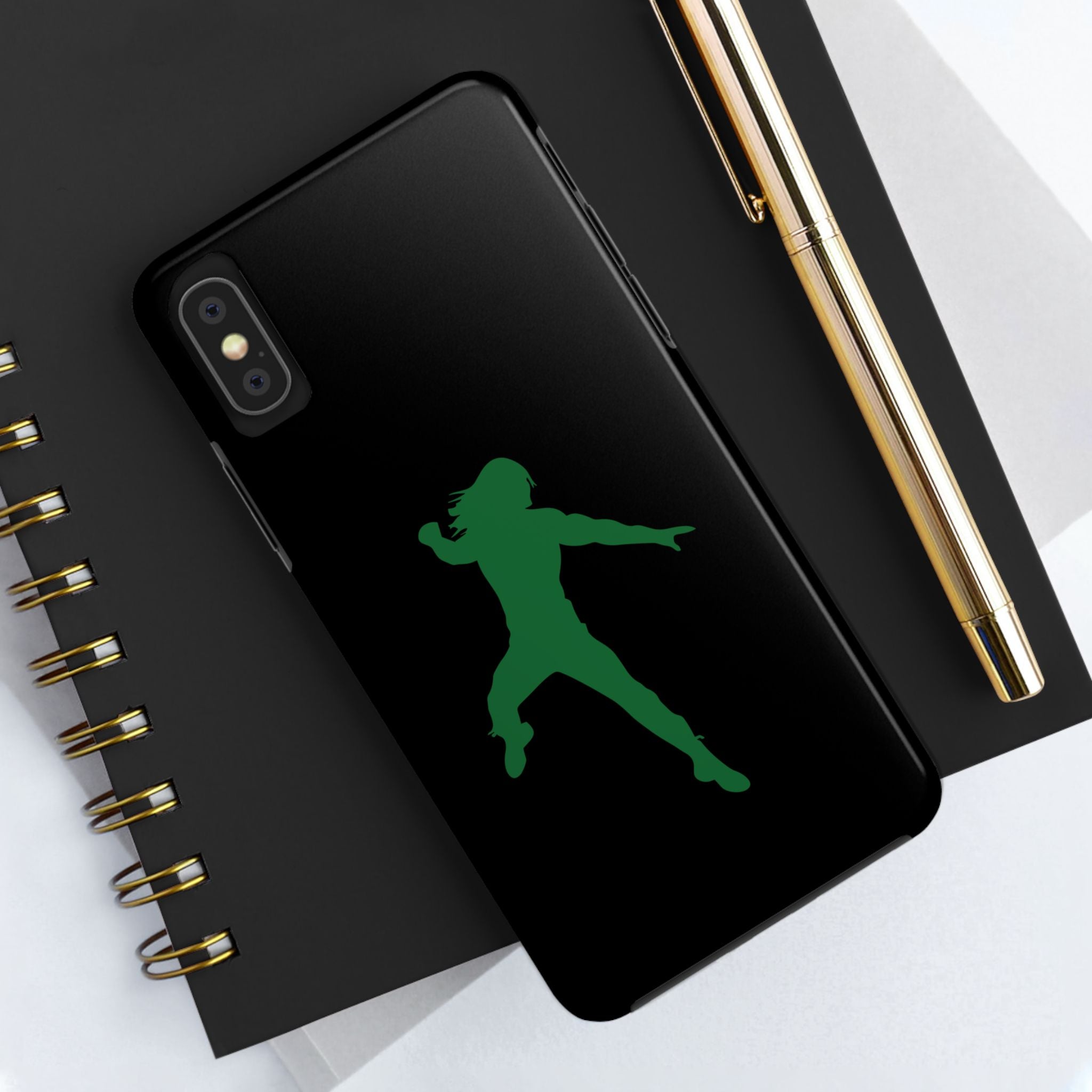 Roman Reigns Jump Green Graphic Design, iPhone and Samsung Case Cool Graphic Sports Fan Phone Case