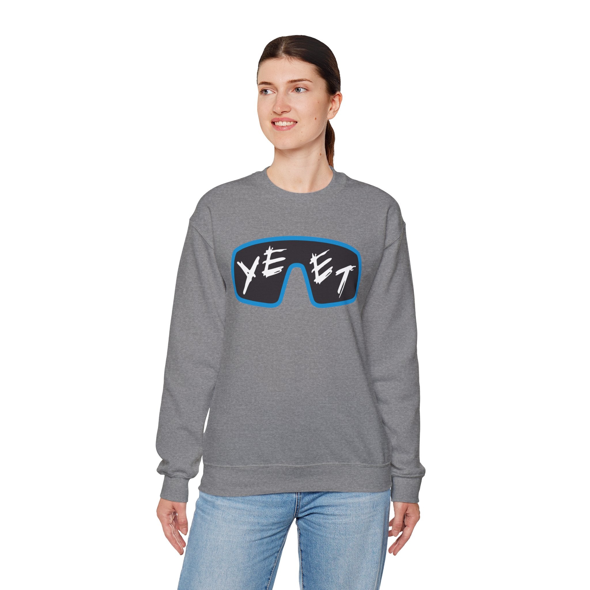 Yeet Glasses Sweatshirt, Wrestling Fan Unisex Sweatshirt - Gift for Him or Her, Casual Outwear, Heavy Blend Crewneck Sweatshirt