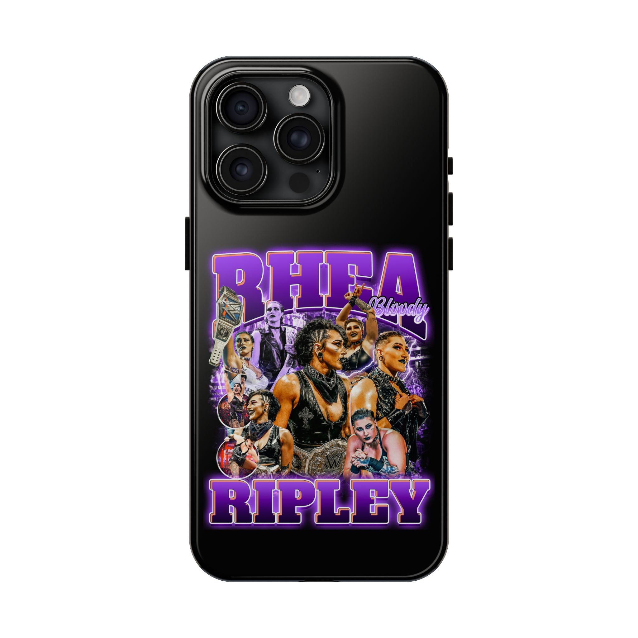 Rhea Ripley Graphic Portrait Design, iPhone and Samsung Case Cool Graphic Sports Fan Phone Case