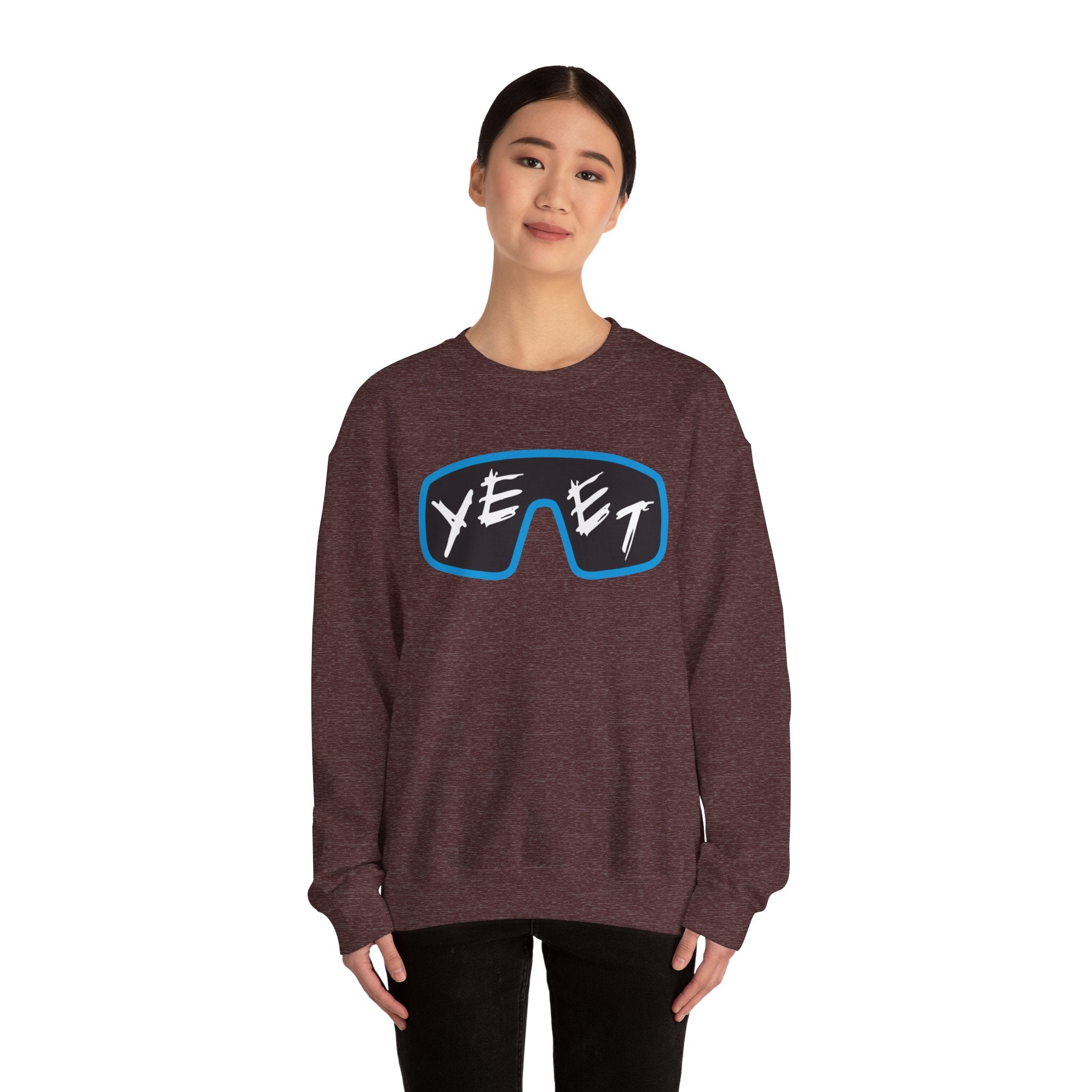 Yeet Glasses Sweatshirt, Wrestling Fan Unisex Sweatshirt - Gift for Him or Her, Casual Outwear, Heavy Blend Crewneck Sweatshirt