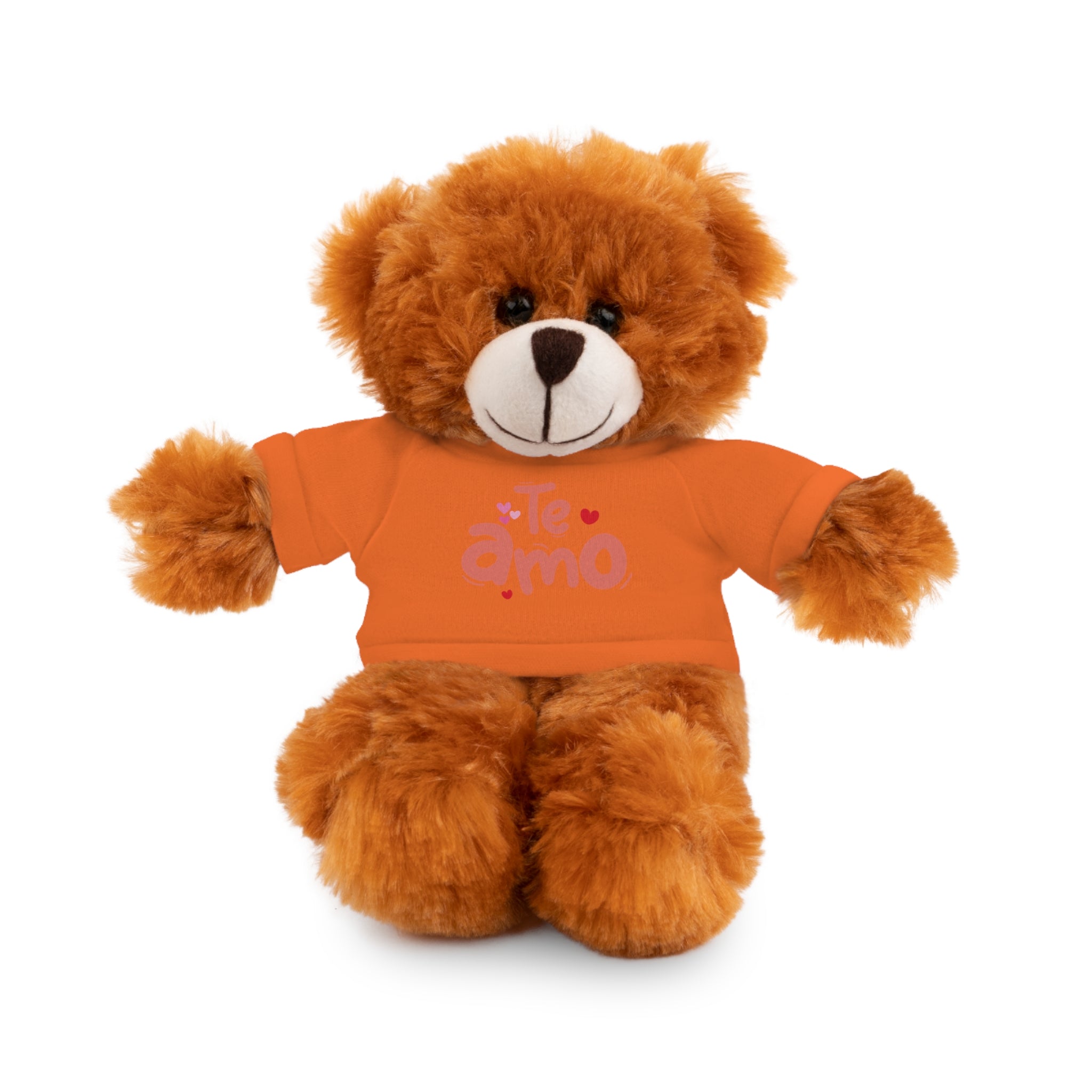 Cute Teddy Bear Plushy, Te Amo, Stuffed Animals Shirt Printed, Suitable for Soft Valentine's Day Gift