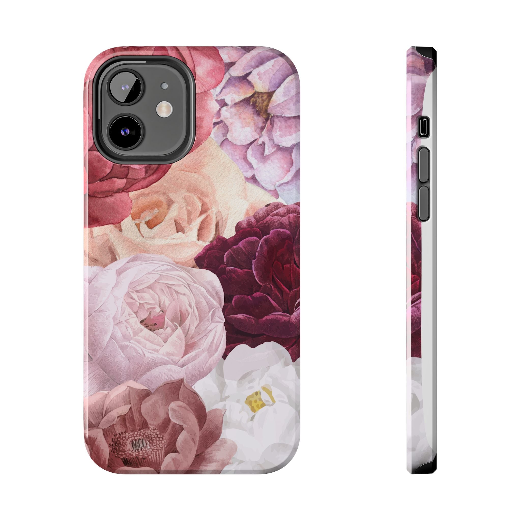 Pink Purple Watercolor Flower, Elegant Phone Cases, Stylish Phone Covers, Chic Phone Protectors, Fashionable Case for Her, Trendy Smartphone Accessories