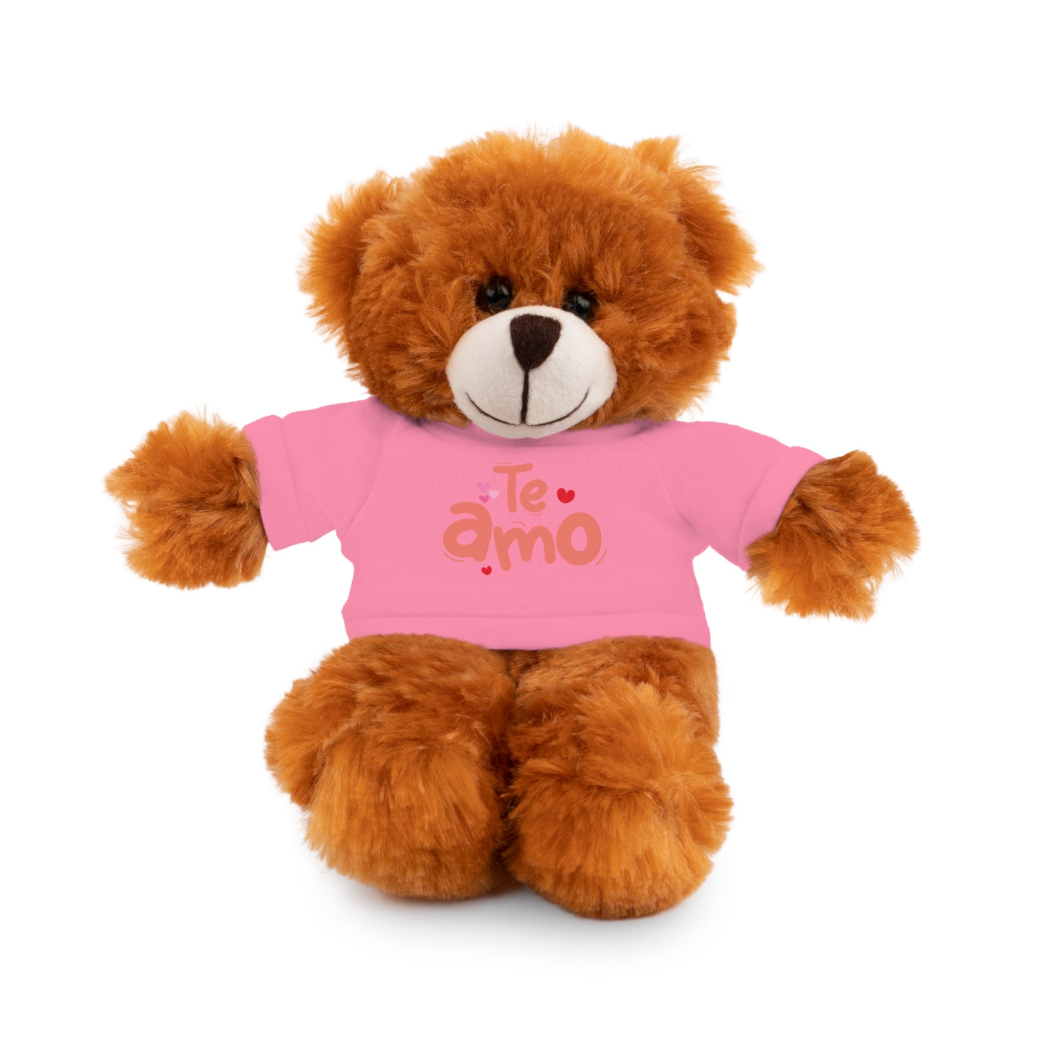 Cute Teddy Bear Plushy, Te Amo, Stuffed Animals Shirt Printed, Suitable for Soft Valentine's Day Gift