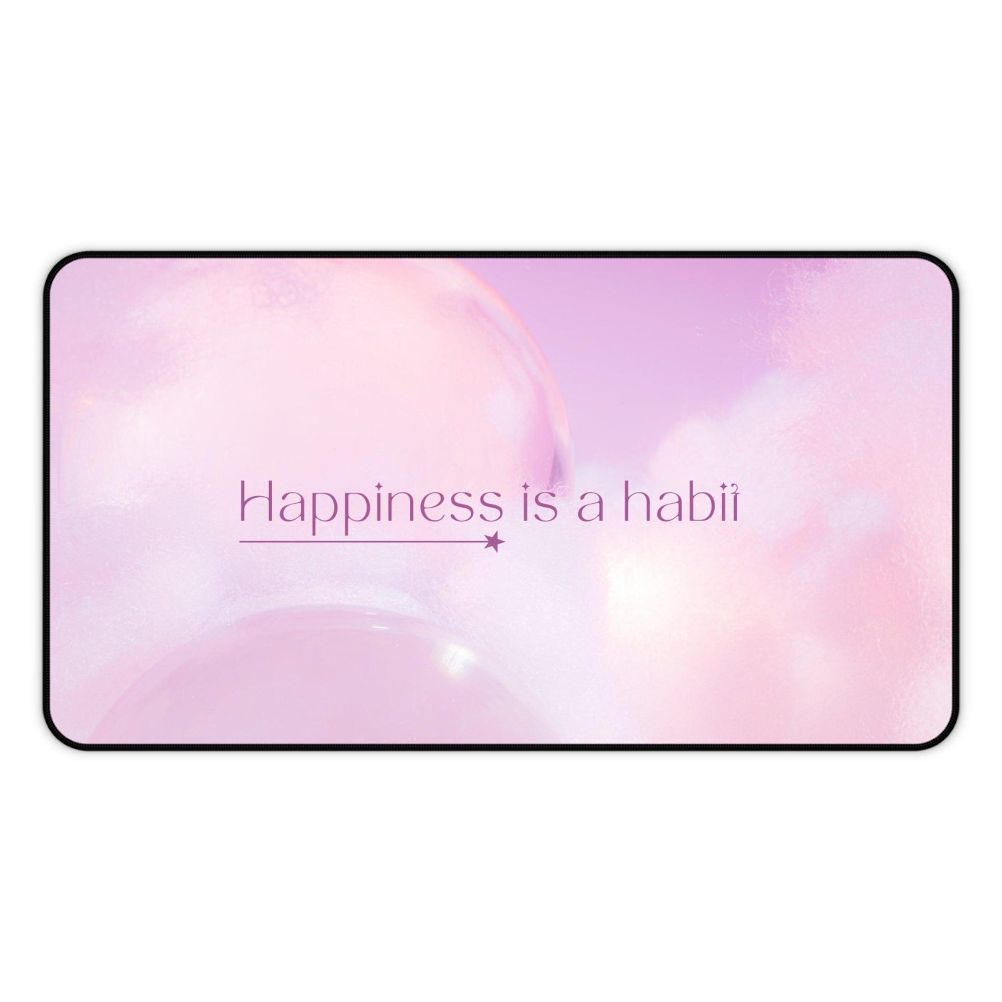 Happiness, Valentines Gift, Mouse Pad, Desk Matt for Desktop, Cute Desk Pad Mat, XXL Large Mouse Pad for Desk, Anti-Slip Big Mousepad with Stitched Edges, Keyboard Pad Mouse Mat for Computer