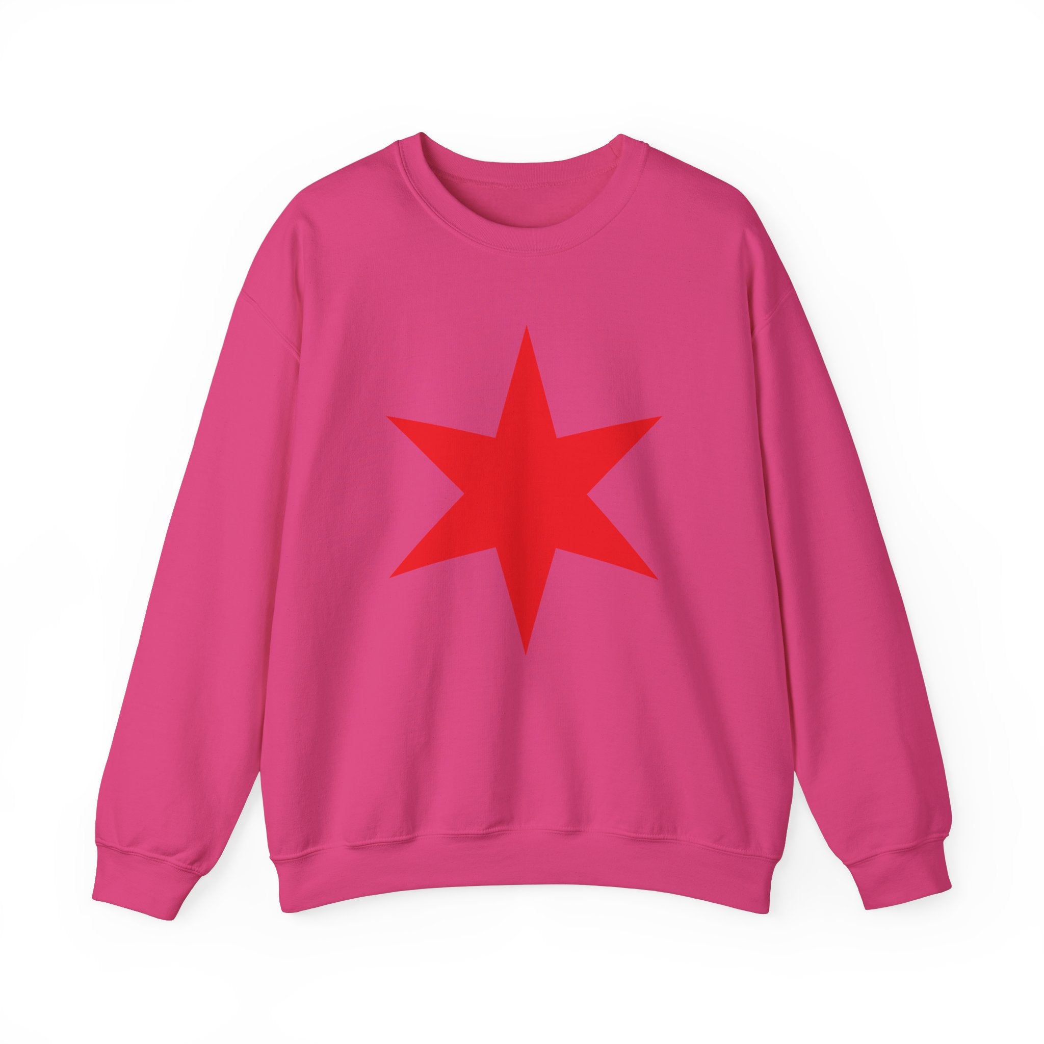 Chicago Star Sweatshirt, Wrestling Fan Unisex Sweatshirt - Gift for Him or Her, Casual Outwear, Heavy Blend Crewneck Sweatshirt