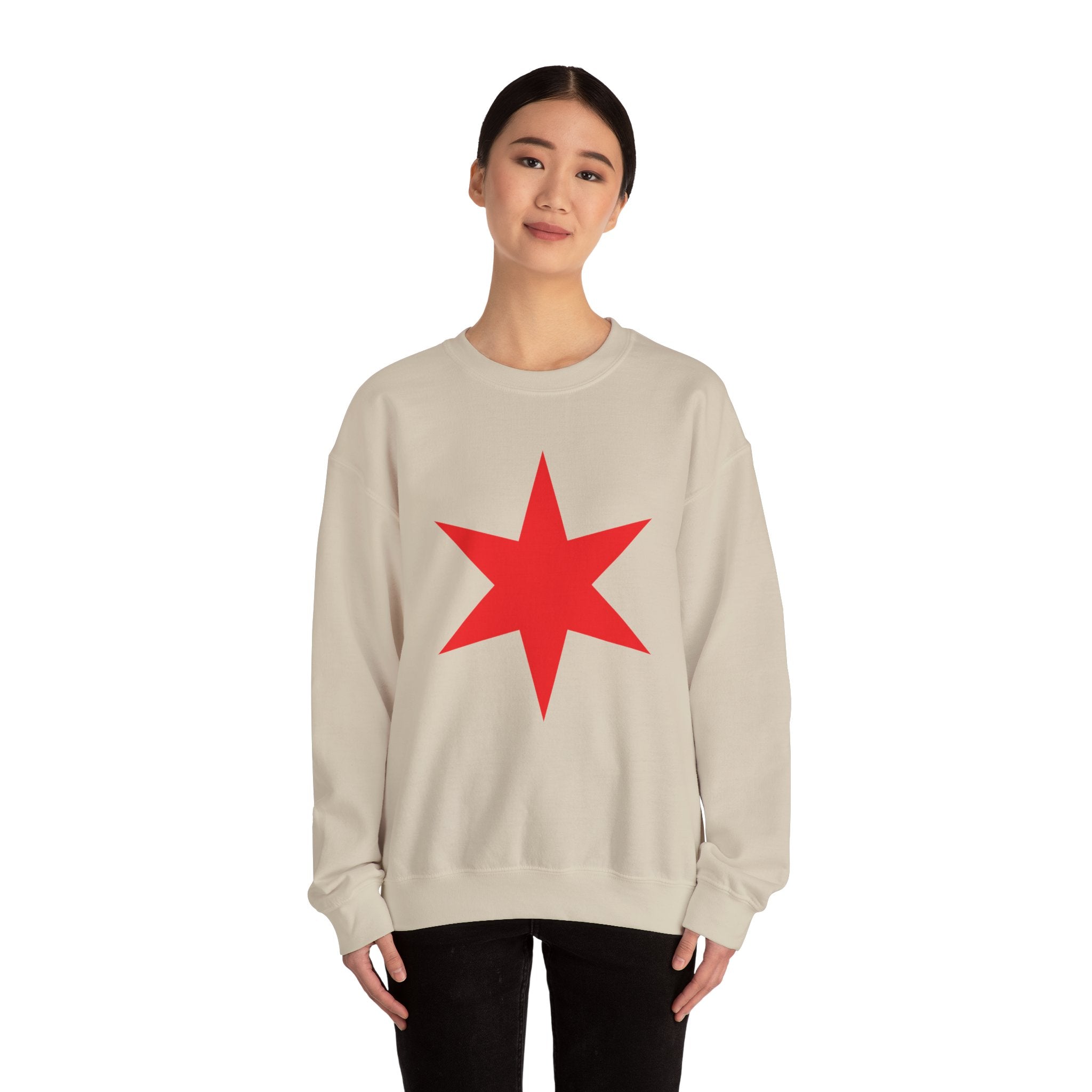 Chicago Star Sweatshirt, Wrestling Fan Unisex Sweatshirt - Gift for Him or Her, Casual Outwear, Heavy Blend Crewneck Sweatshirt