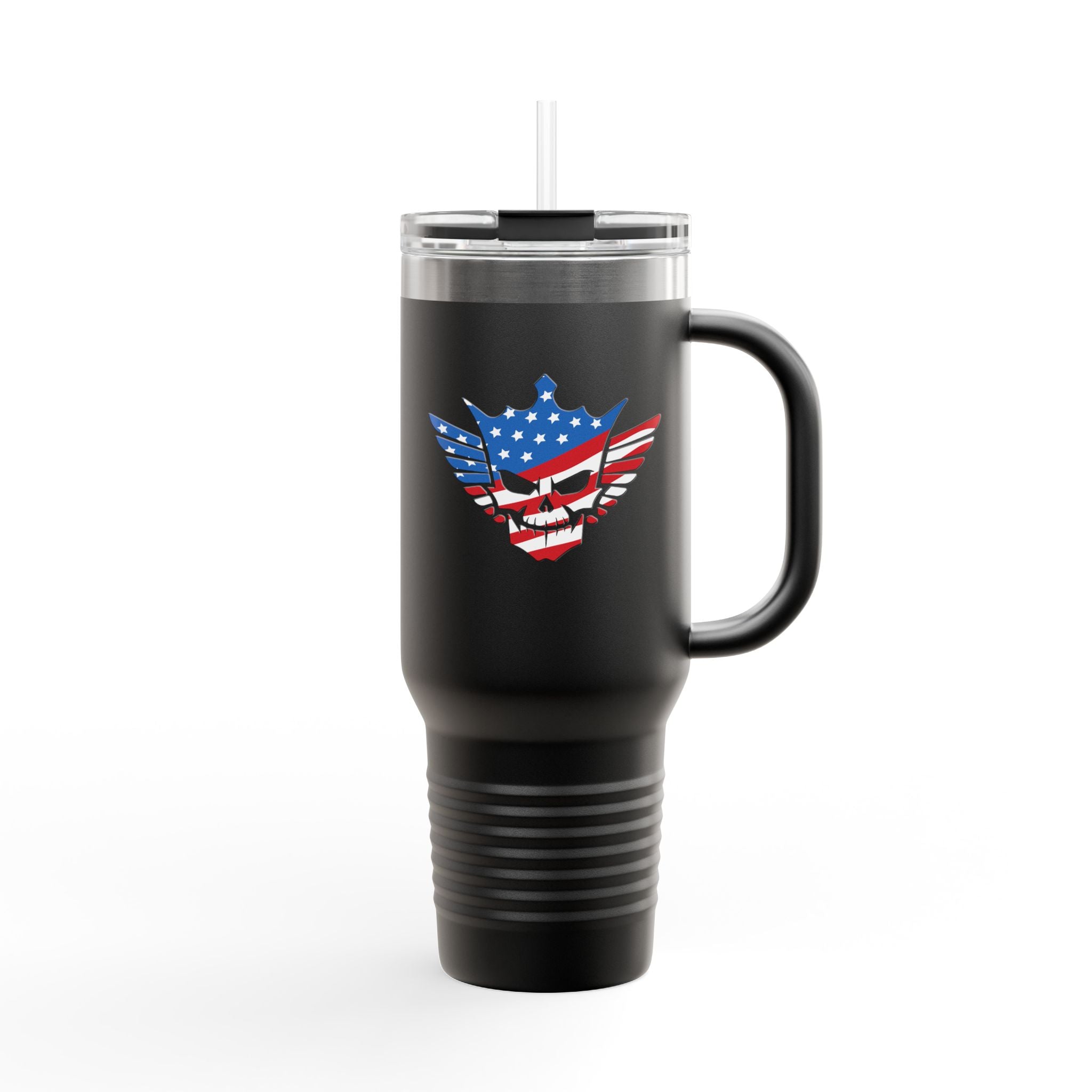 Cody Rhodes Flag Skull Graphic Design,  Insulated Travel Mug, Gift for Her Gift for Him - 40oz, Gift for Her, Gift for Him