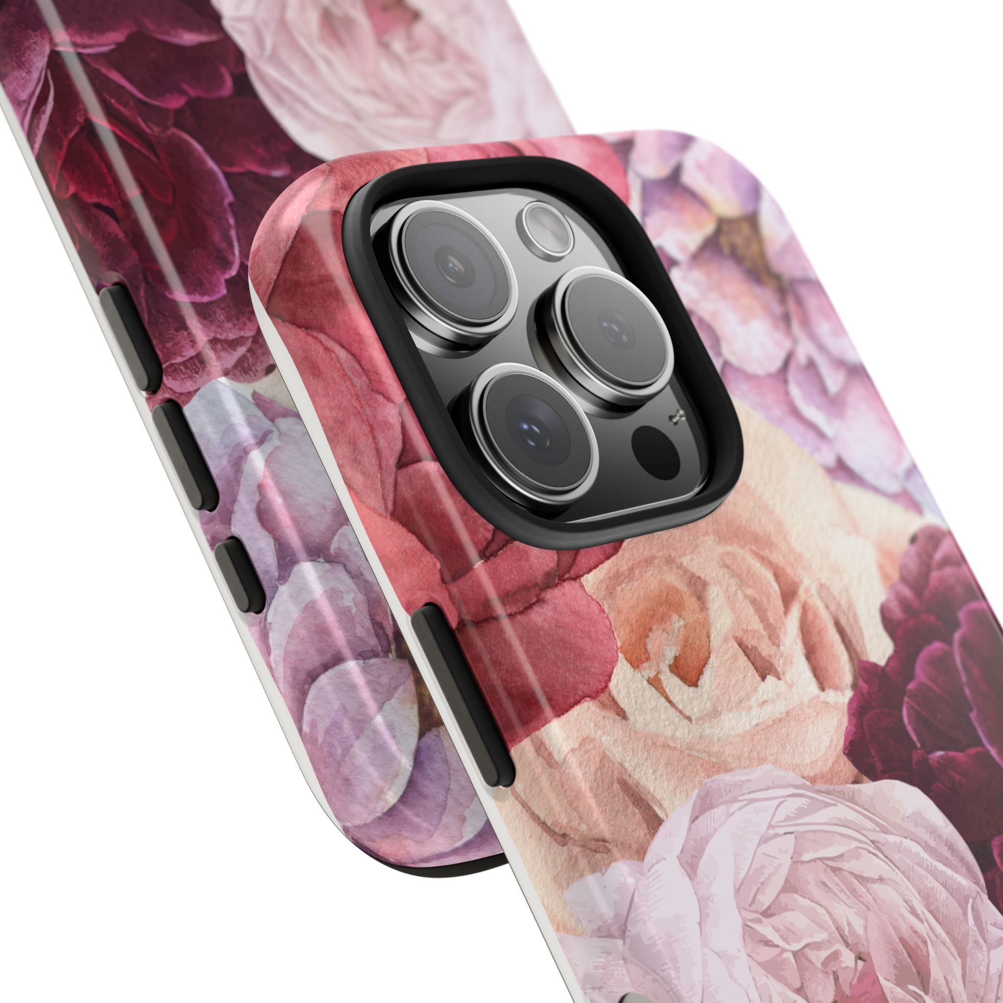 Pink Purple Watercolor Flower, Elegant Phone Cases, Stylish Phone Covers, Chic Phone Protectors, Fashionable Case for Her, Trendy Smartphone Accessories