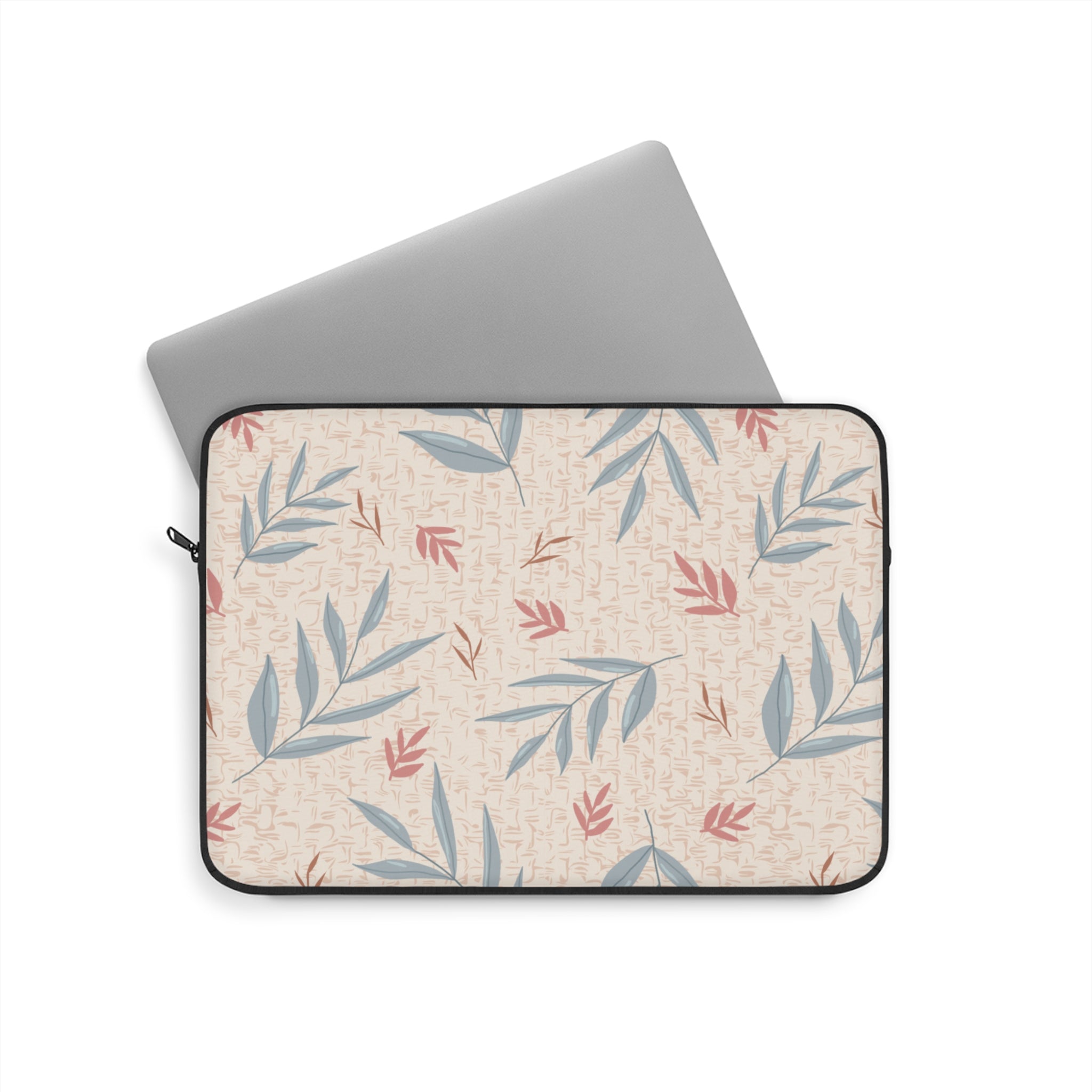 Beige Red Modern Pattern Laptop Carrying Case, Computer Sleeve | Patchwork Cottage, Laptop Sleeve - Valentine's Day Gift