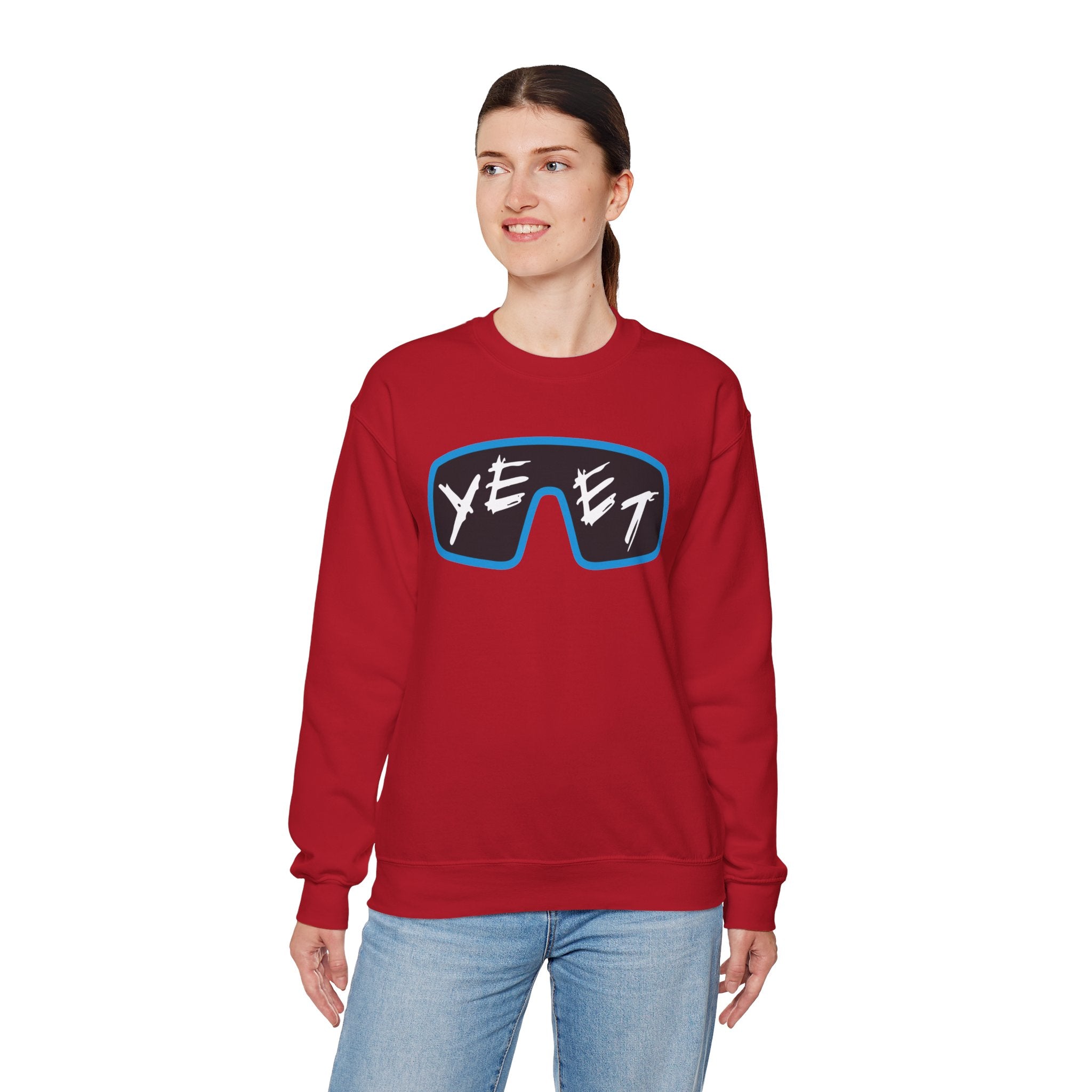 Yeet Glasses Sweatshirt, Wrestling Fan Unisex Sweatshirt - Gift for Him or Her, Casual Outwear, Heavy Blend Crewneck Sweatshirt