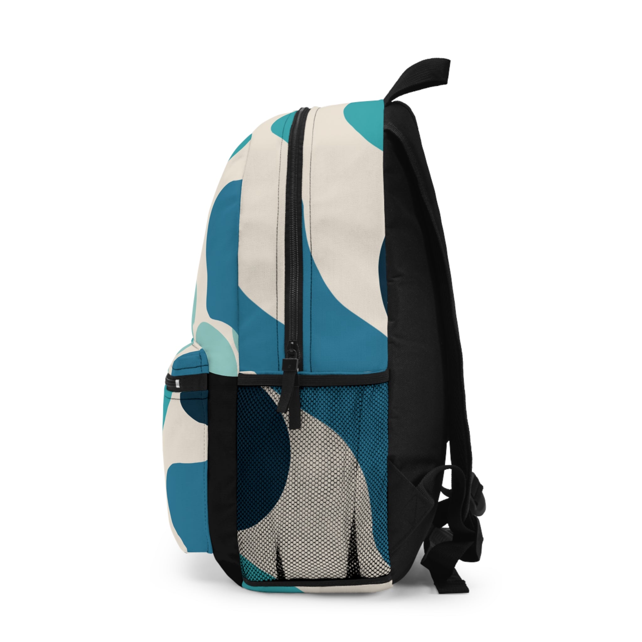 Classic Backpack Beige Blue - Multiple Organizational Compartments - Great for Work and Travel, Ideal as a backpack for women or men