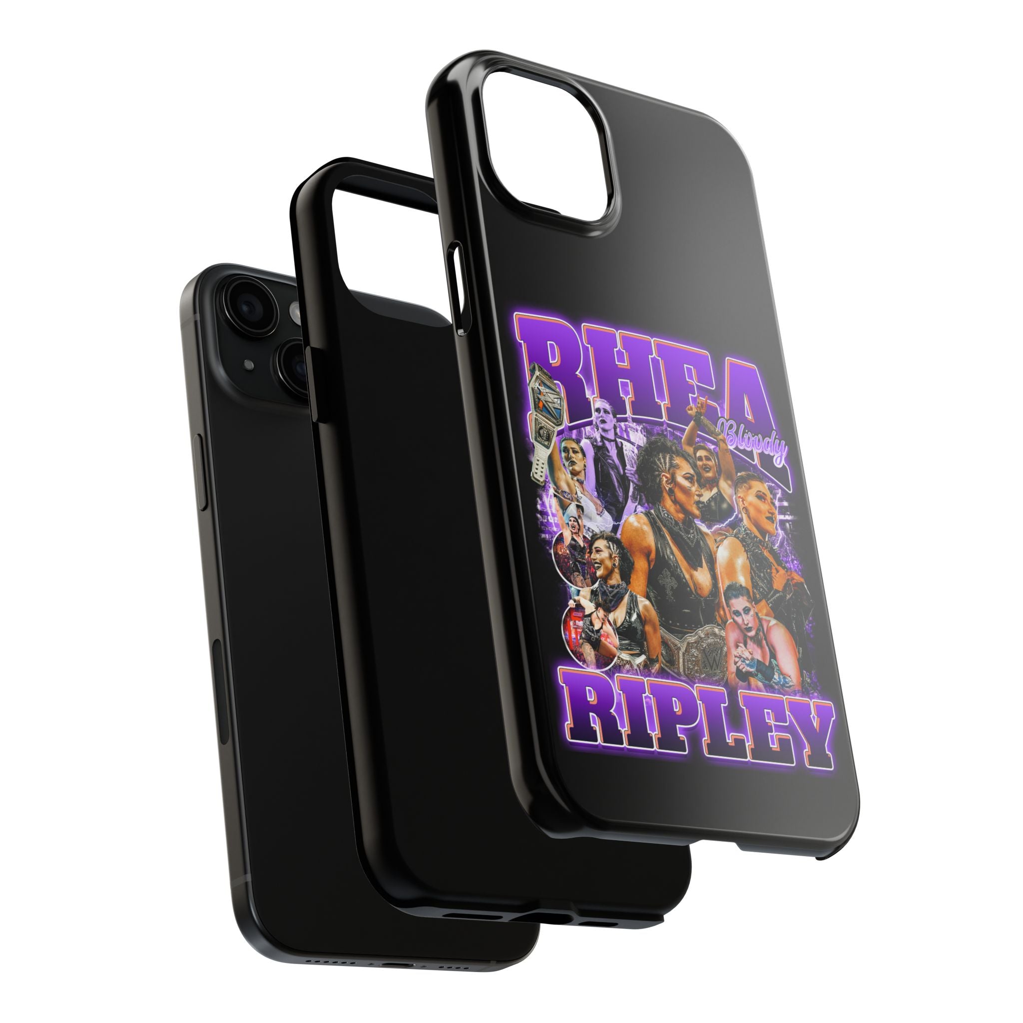 Rhea Ripley Graphic Portrait Design, iPhone and Samsung Case Cool Graphic Sports Fan Phone Case