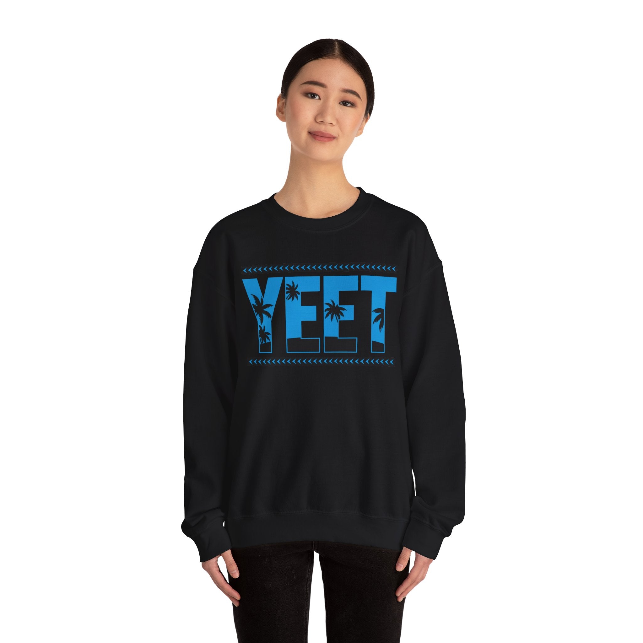 Blue Black Yeet Sweatshirt, Wrestling Fan Unisex Sweatshirt - Gift for Him or Her, Casual Outwear, Heavy Blend Crewneck Sweatshirt