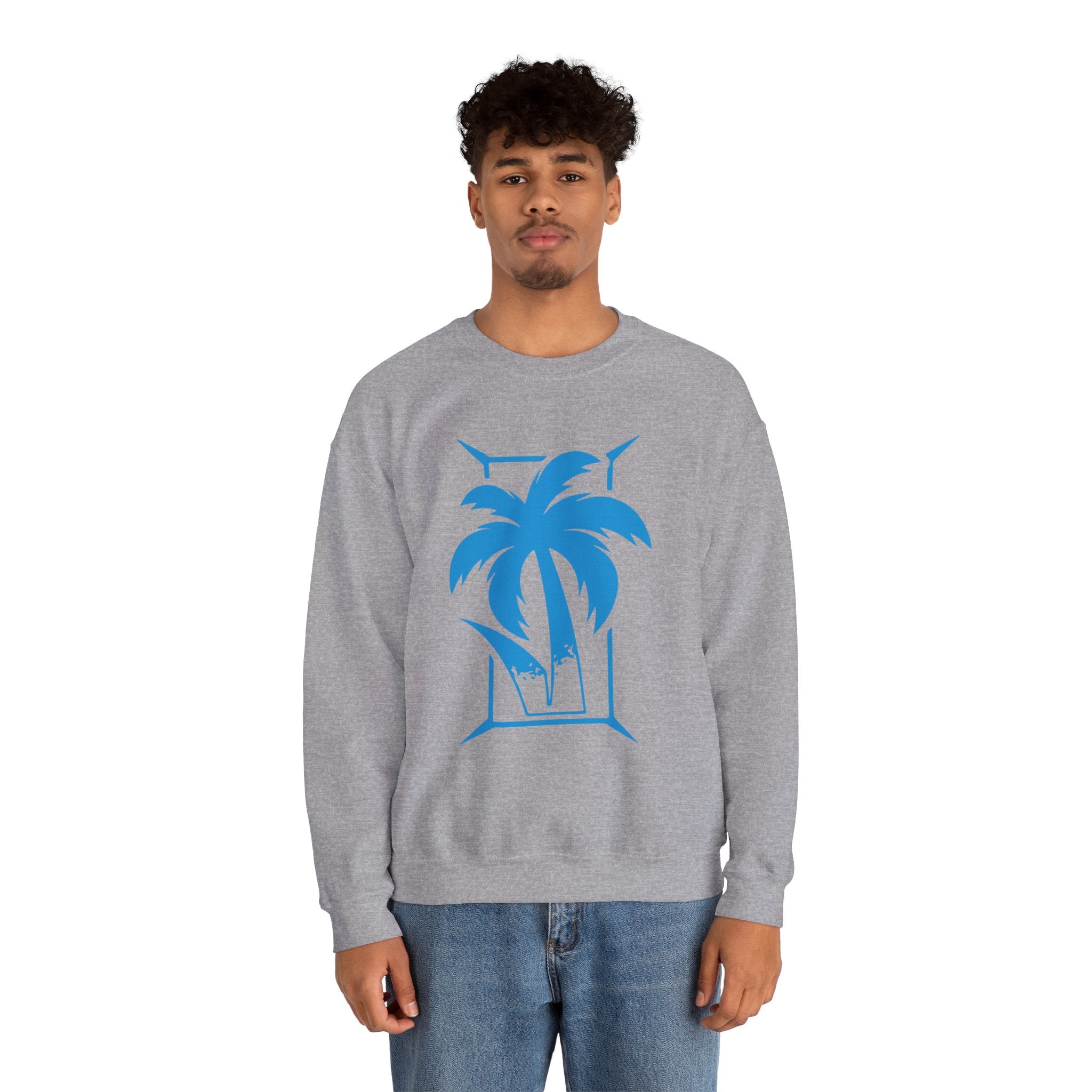 Palm Tree Design Jey Uso Sweatshirt, Wrestling Fan Unisex Sweatshirt - Gift for Him or Her, Casual Outwear, Heavy Blend Crewneck Sweatshirt