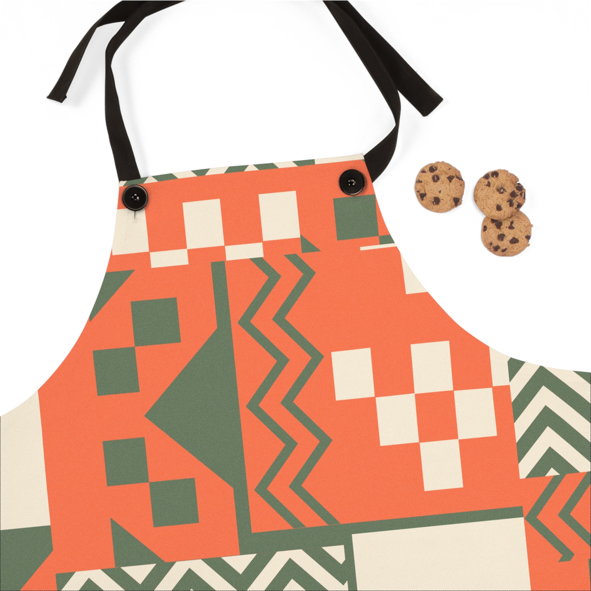 Orange and Green Ethnic Patterns, Unisex Apron, Apron for Her, Apron for Him, Food Lover, Kitchen Accessories