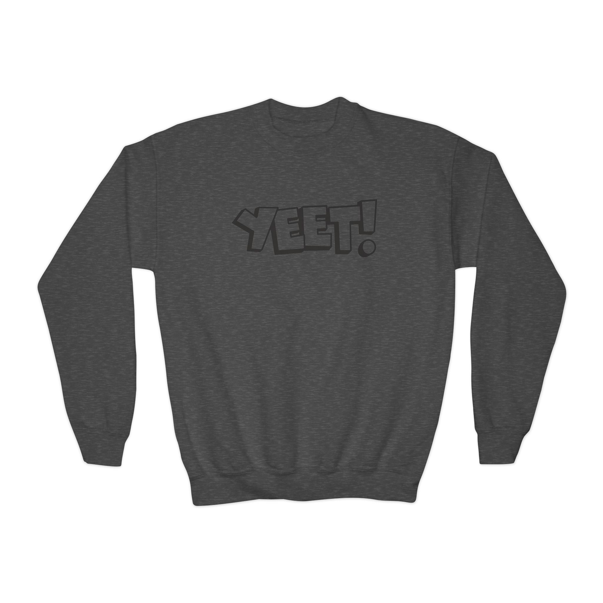 Yeet, Youth Sports Fan Crewneck Sweatshirt for Kids, Perfect Gift for Kids, Unisex Sweatshirt, Casual Outwear, Graphic Sweatshirt