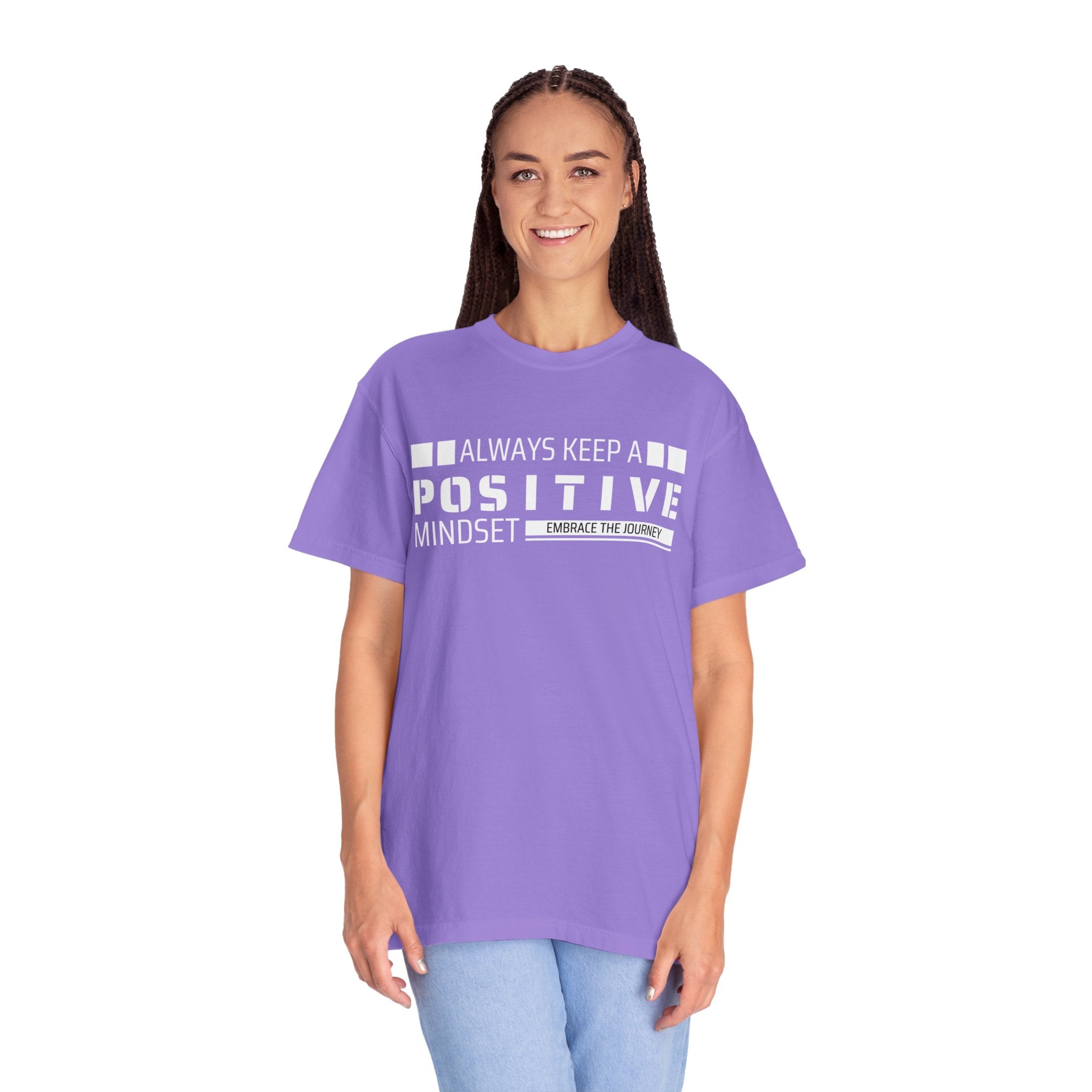 Always Keep A Positive Mindset, Graphic Design Unisex T-shirt, Casual Cotton Outwear, Gift for Him- Gift for Her, Stylish Tee, Cool Shirt, Trendy Apparel, Comfortable Top,