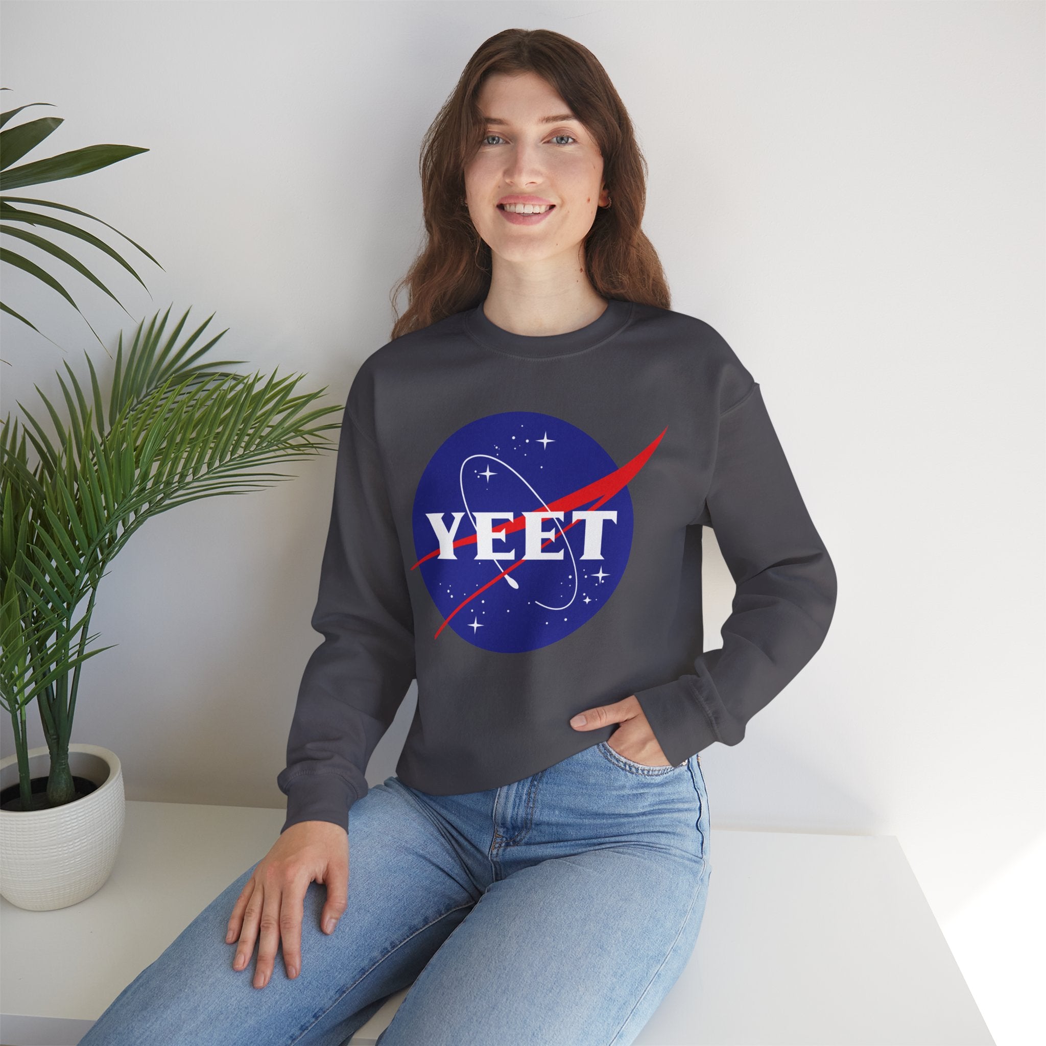 Yeet Nasa Sweatshirt  Design, Sports Sweatshirt, Wrestling Fan Unisex Sweatshirt - Gift for Him or Her, Casual Outwear, Heavy Blend Crewneck Sweatshirt