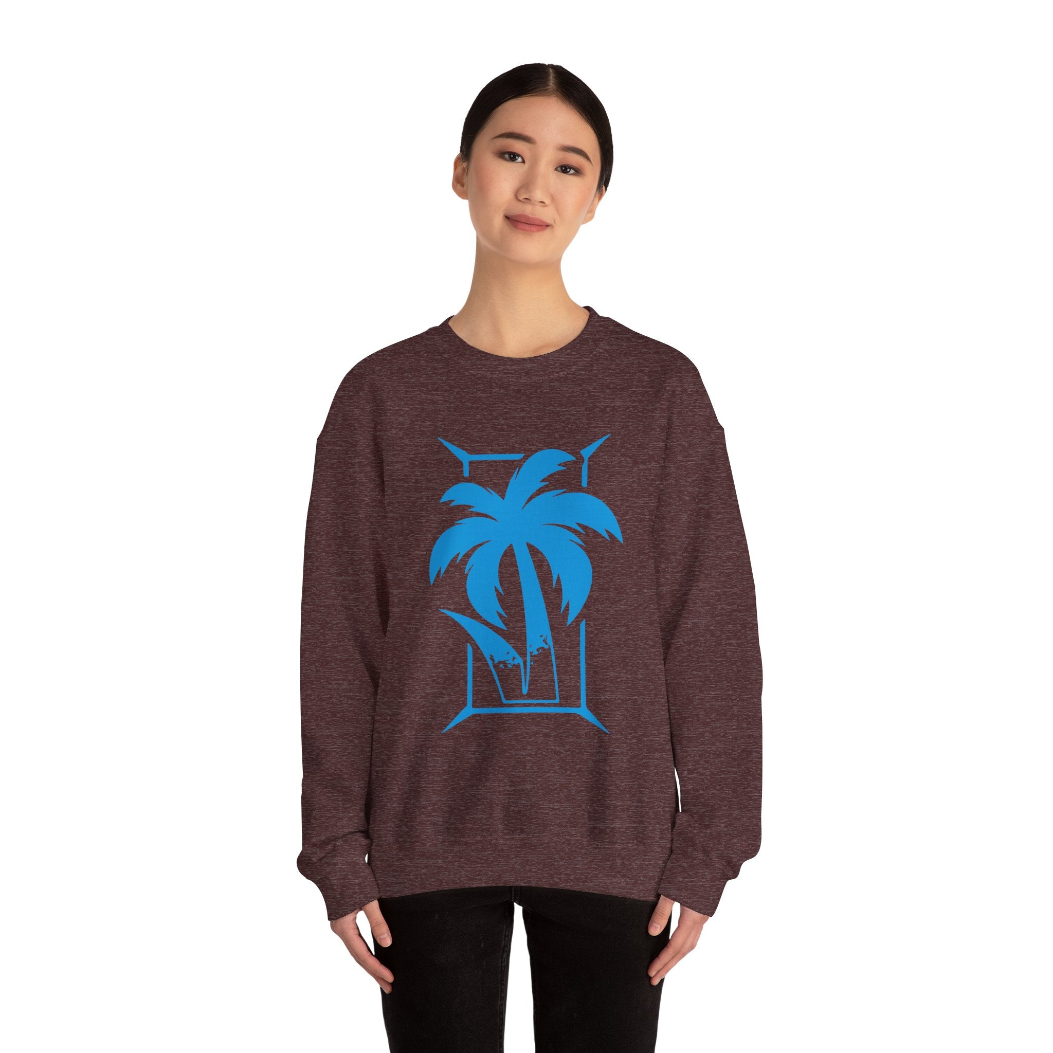 Palm Tree Design Jey Uso Sweatshirt, Wrestling Fan Unisex Sweatshirt - Gift for Him or Her, Casual Outwear, Heavy Blend Crewneck Sweatshirt