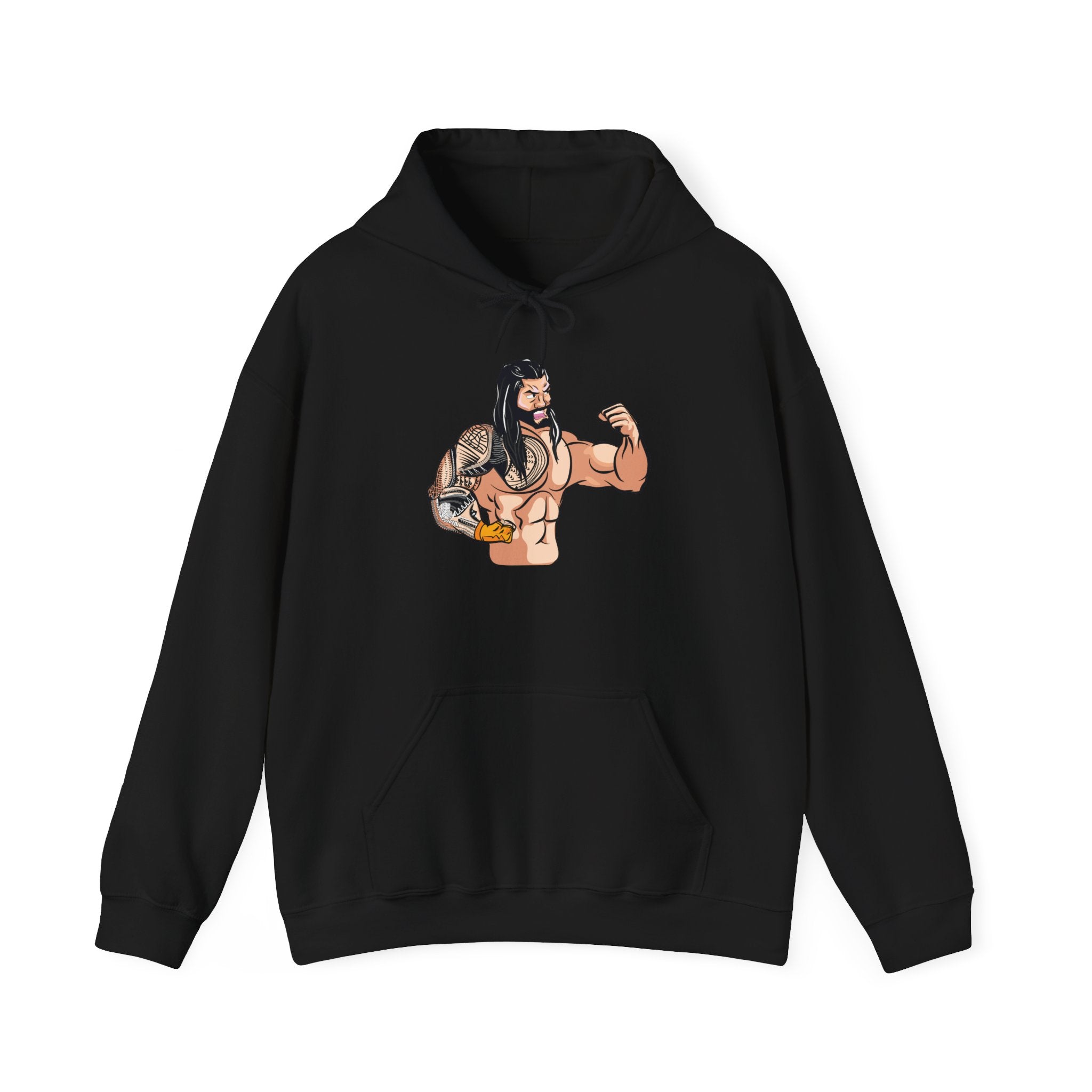 Roman Reigns Cartoon Design Hoodies, Gift for Her - Gift for Him, Sports Fan Wrestling Unisex Hooded Sweatshirt, Casual Outwear