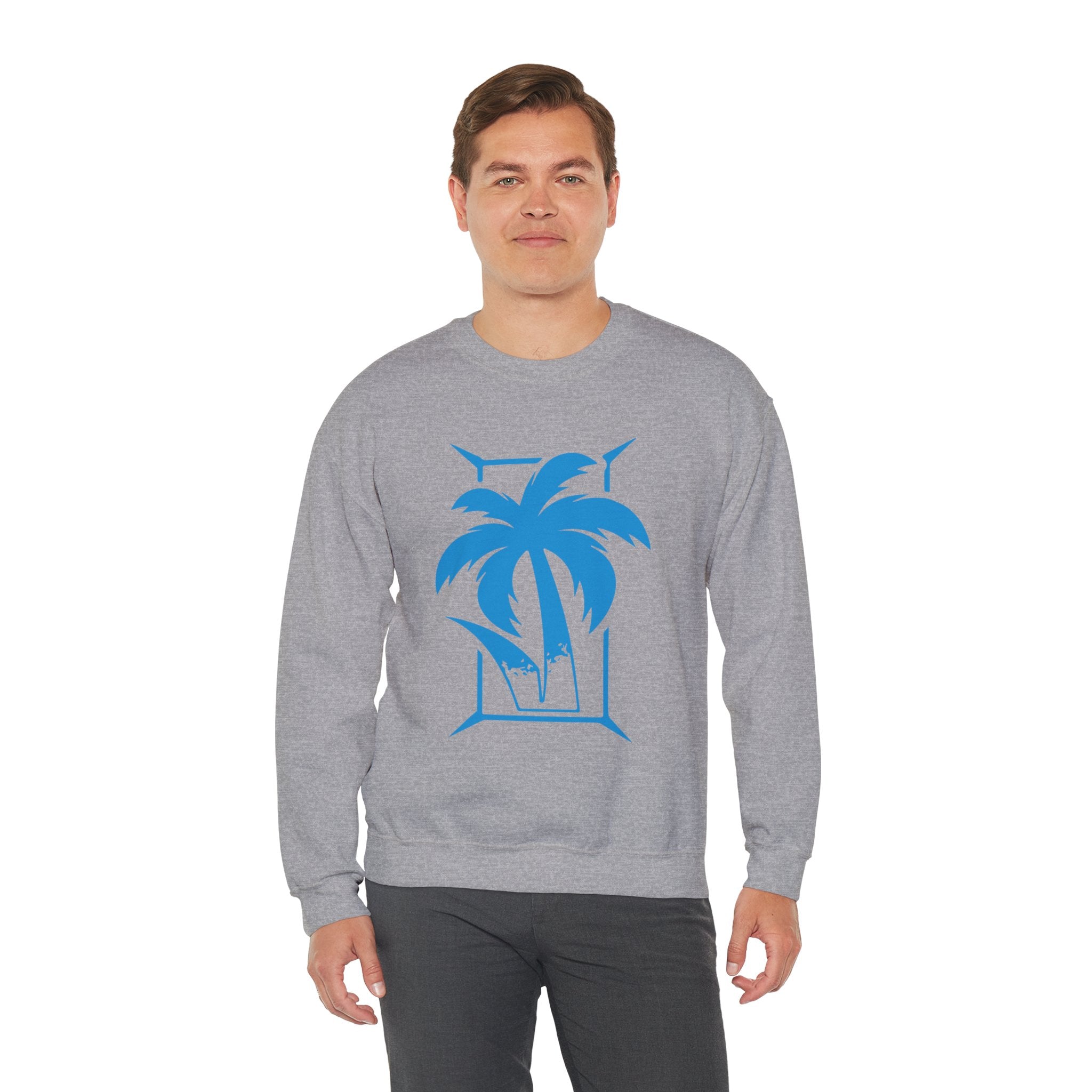 Palm Tree Design Jey Uso Sweatshirt, Wrestling Fan Unisex Sweatshirt - Gift for Him or Her, Casual Outwear, Heavy Blend Crewneck Sweatshirt