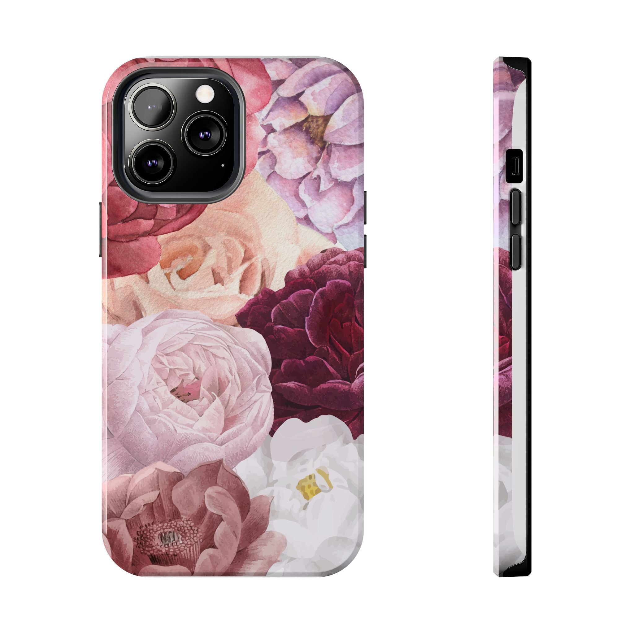 Pink Purple Watercolor Flower, Elegant Phone Cases, Stylish Phone Covers, Chic Phone Protectors, Fashionable Case for Her, Trendy Smartphone Accessories