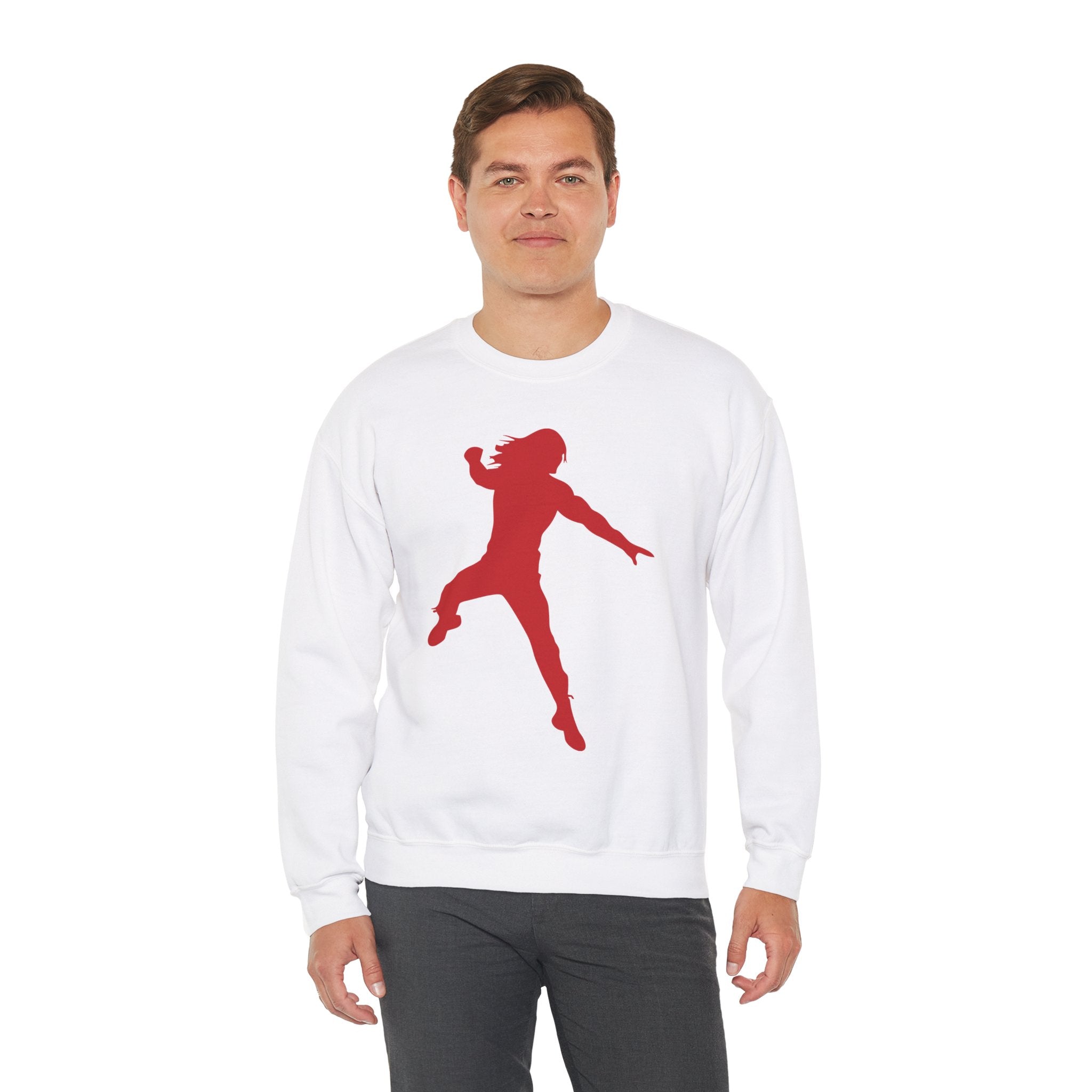 Roman Reigns Red Design, Wrestling Fan Unisex Sweatshirt - Gift for Him or Her, Casual Outwear, Graphic Design, Heavy Blend Crewneck Sweatshirt