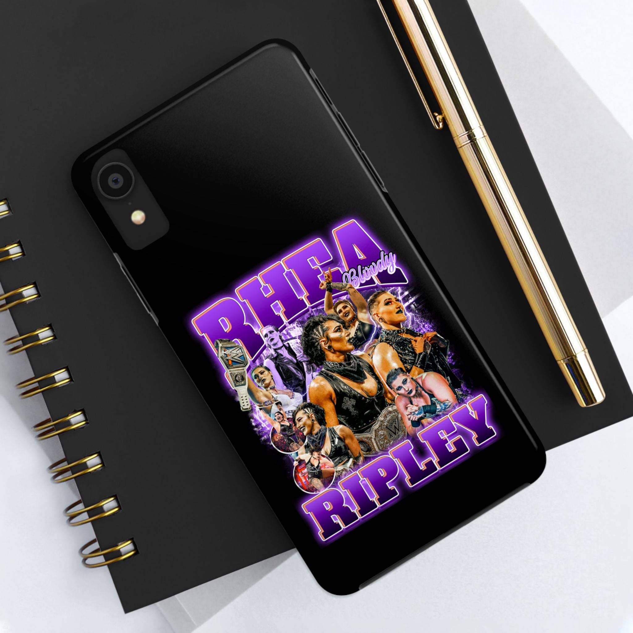 Rhea Ripley Graphic Portrait Design, iPhone and Samsung Case Cool Graphic Sports Fan Phone Case