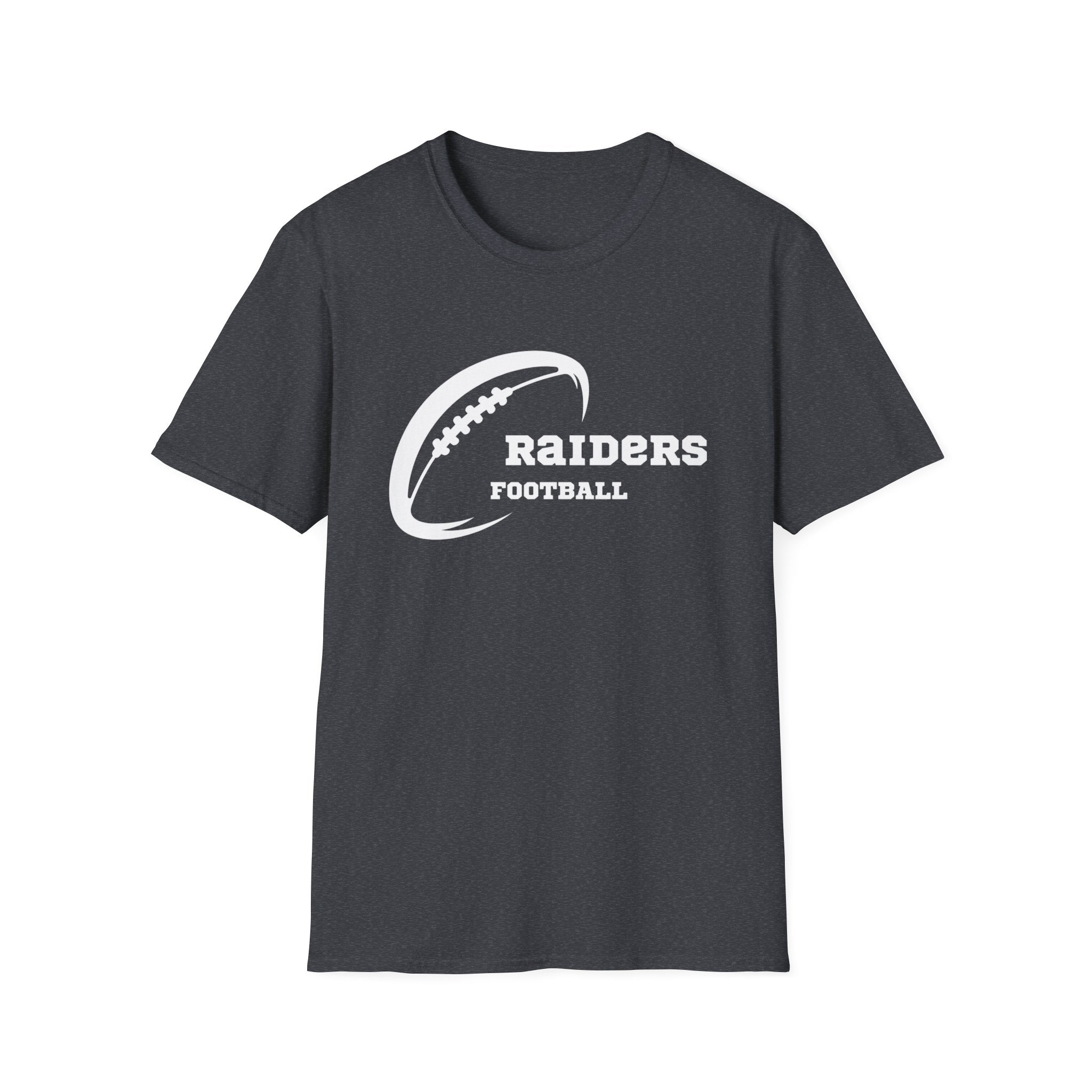 All White Raiders Fan Football Shirt, Unisex Softstyle T-Shirt, Football Fan Tee, Football Fan Gift, Sports Fan Apparel