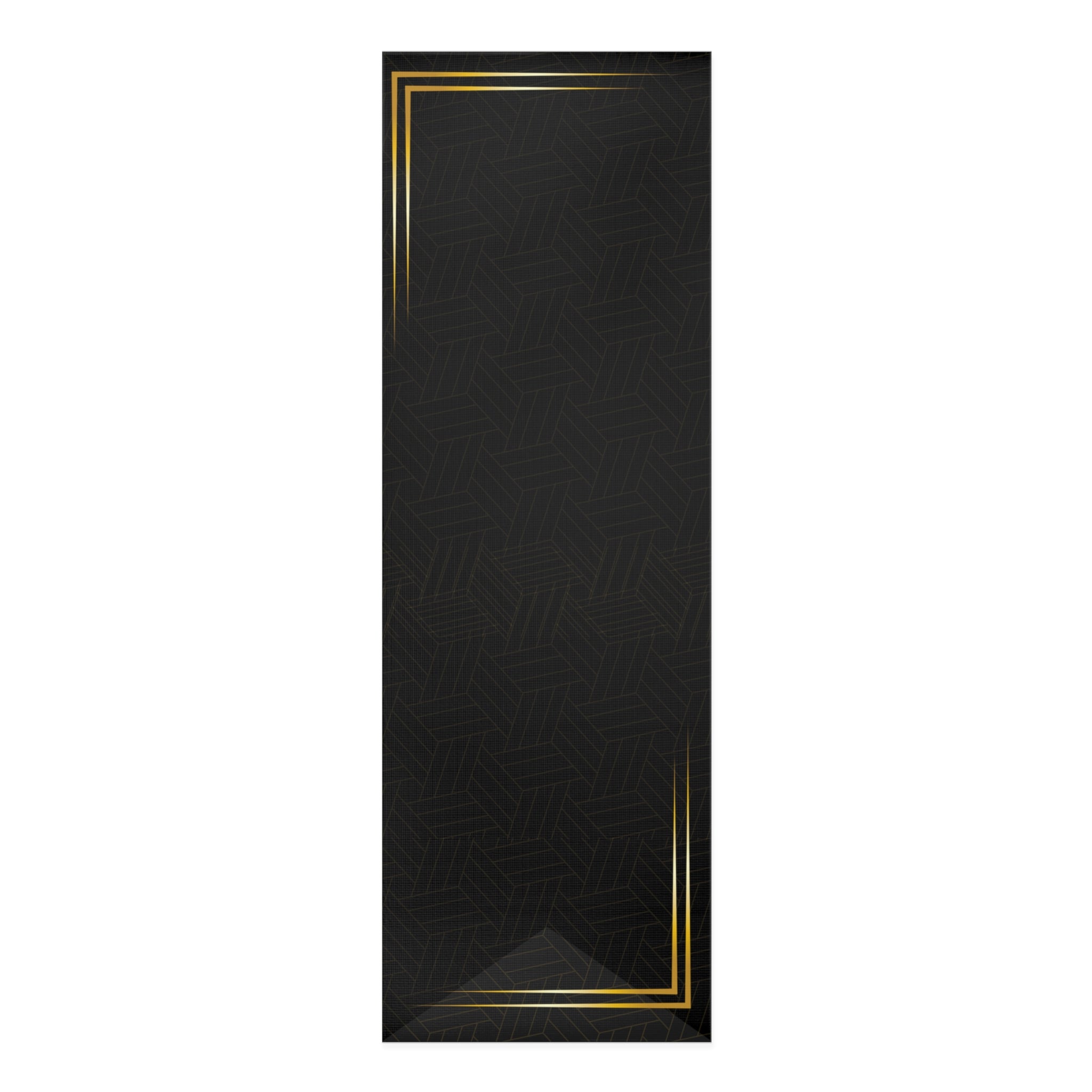 Black with Gold Foam Yoga Mat, Non Slip Workout Mat for Men Women, Thick Fitness Mat, Pilates Floor Mat, Exercise Yoga