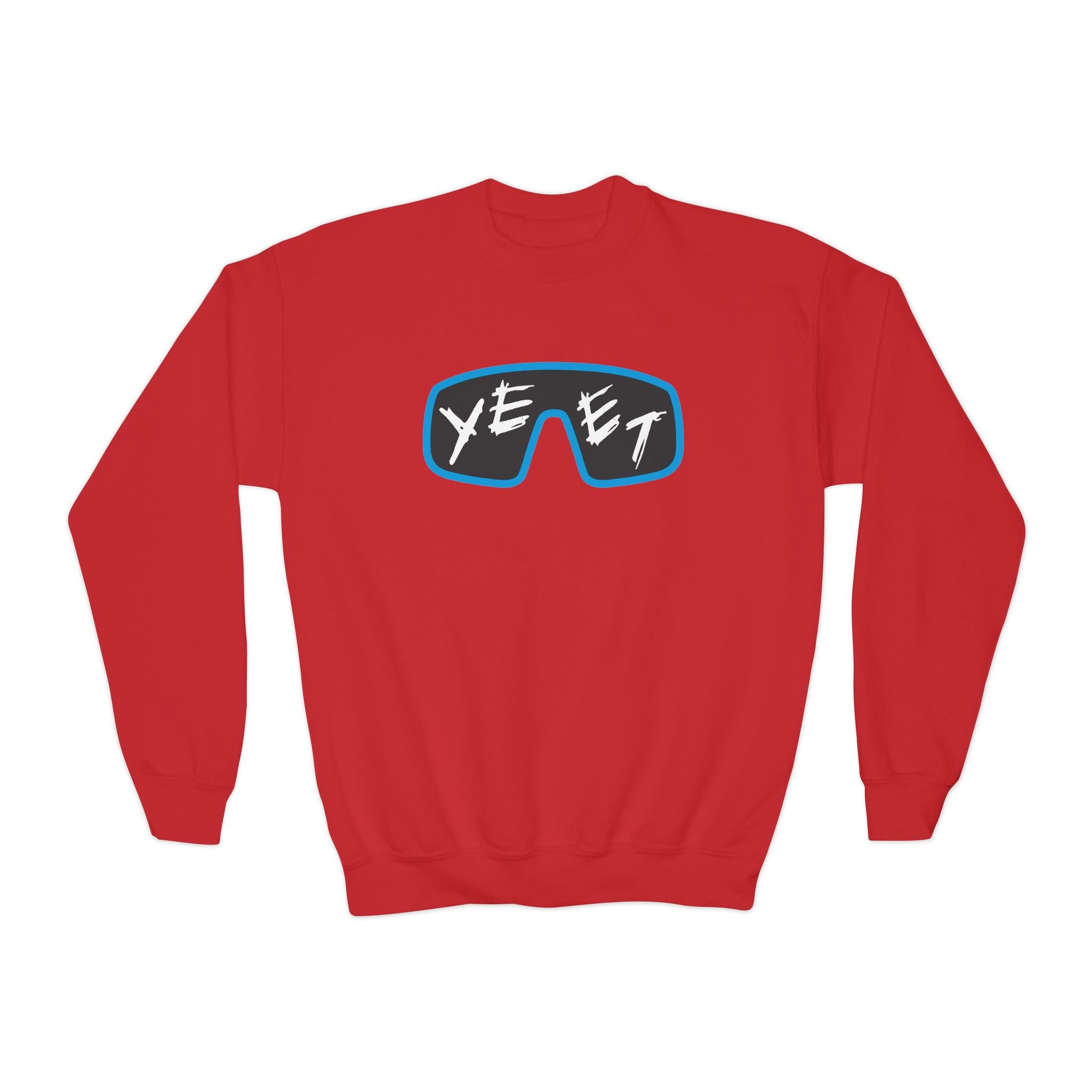 Yeet Glasses Design, Youth Sports Fan Crewneck Sweatshirt for Kids, Perfect Gift for Kids, Unisex Sweatshirt, Casual Outwear