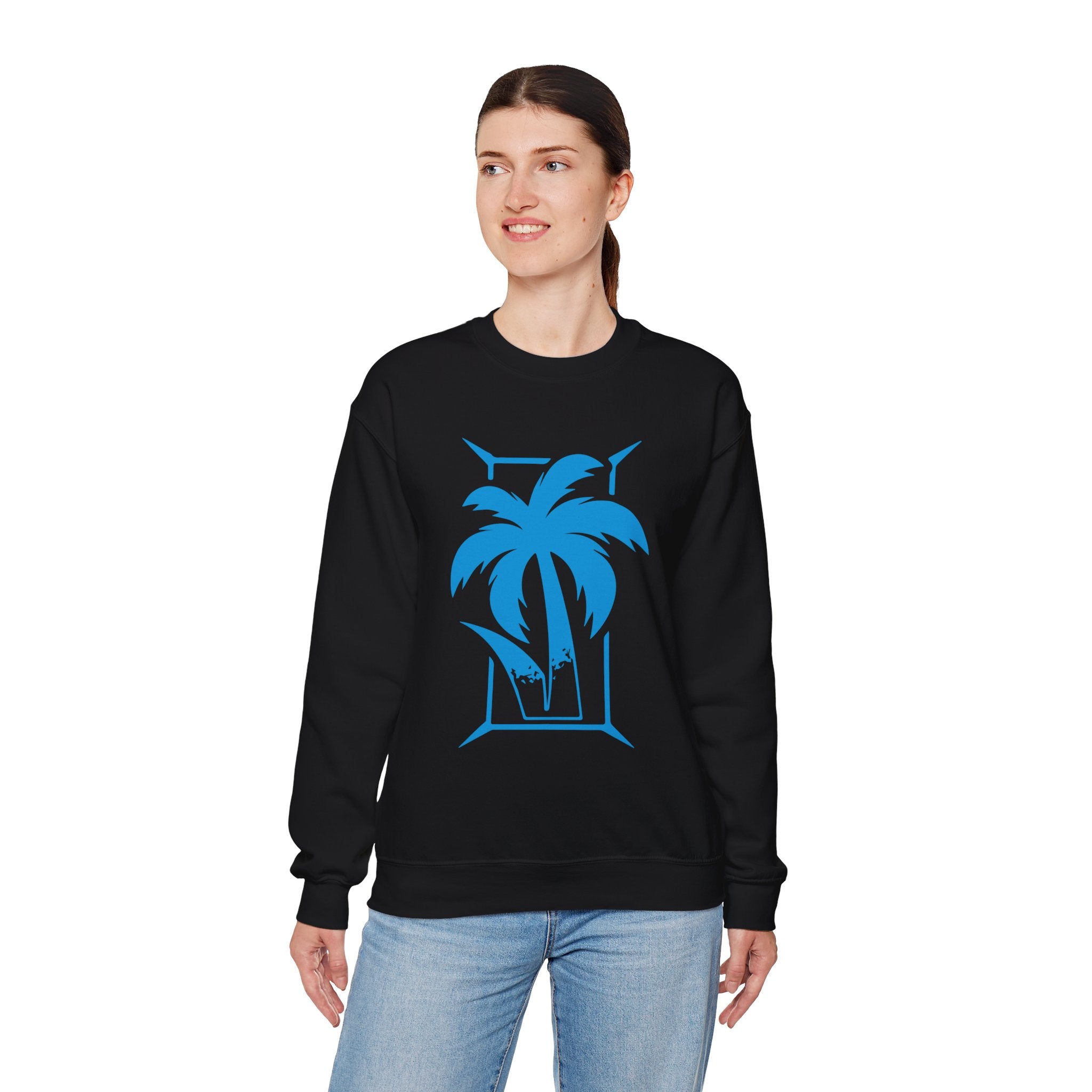 Palm Tree Design Jey Uso Sweatshirt, Wrestling Fan Unisex Sweatshirt - Gift for Him or Her, Casual Outwear, Heavy Blend Crewneck Sweatshirt