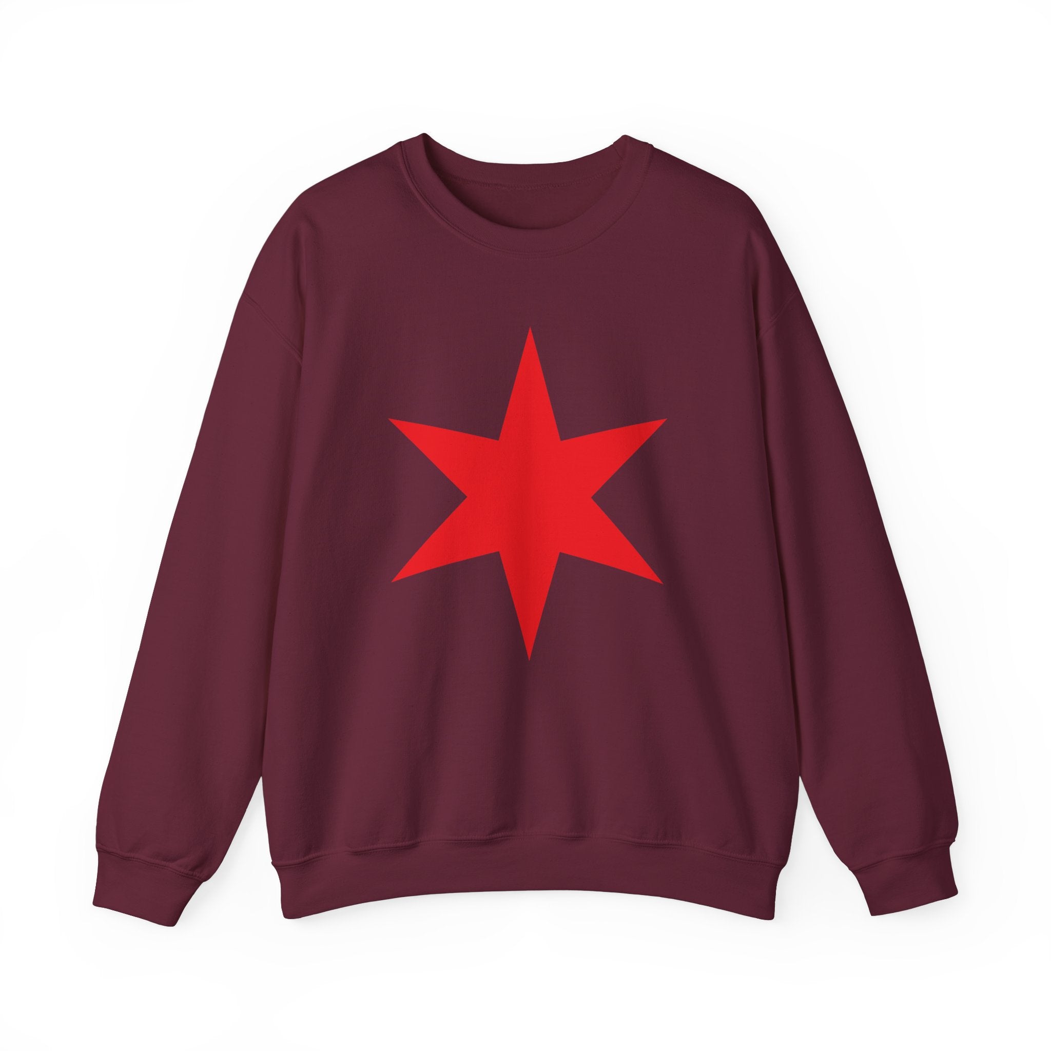 Chicago Star Sweatshirt, Wrestling Fan Unisex Sweatshirt - Gift for Him or Her, Casual Outwear, Heavy Blend Crewneck Sweatshirt