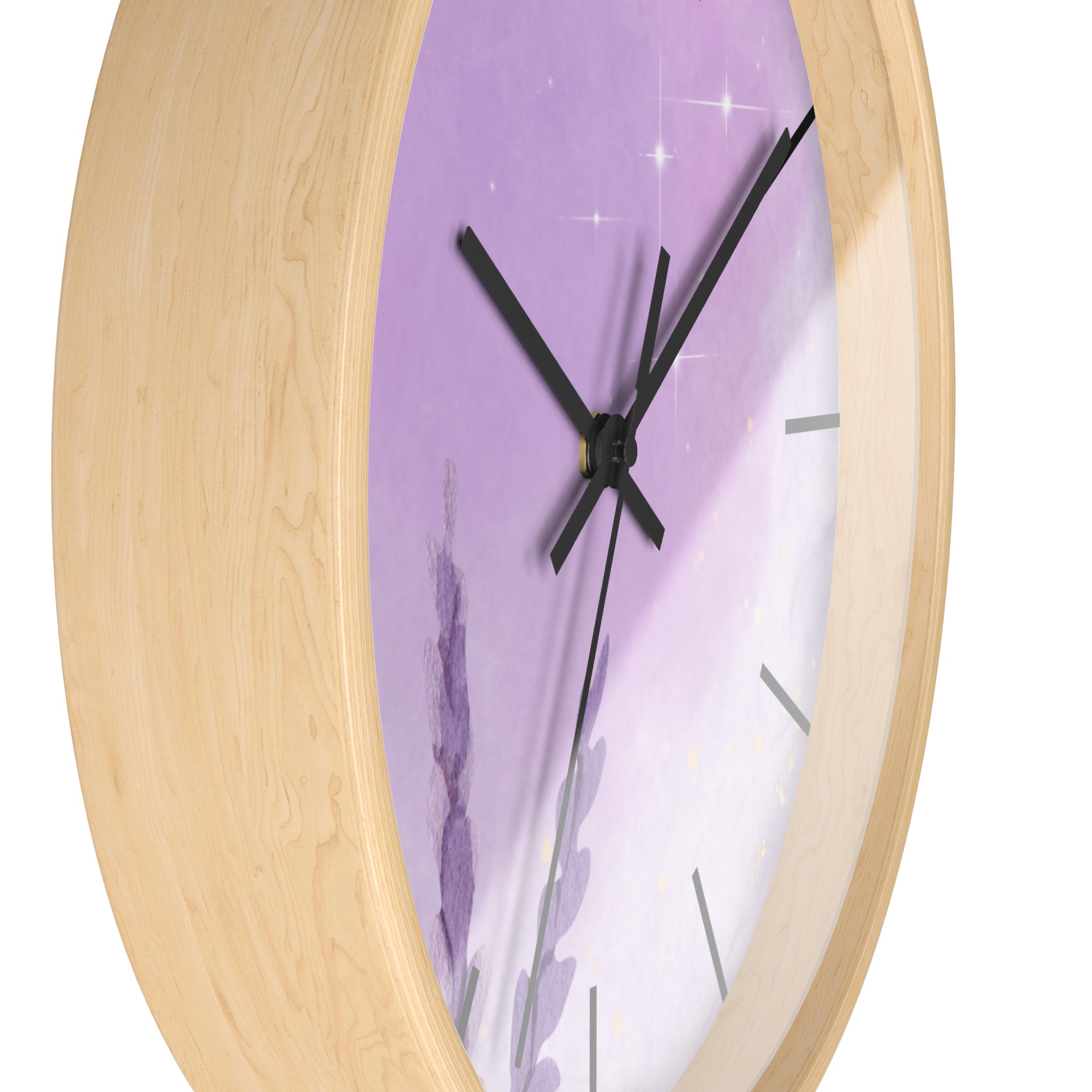 Purple Minimalist Elegant Wall Clock, Home Decor, Wall Art, Modern Decor for Home, Office, and Living Room