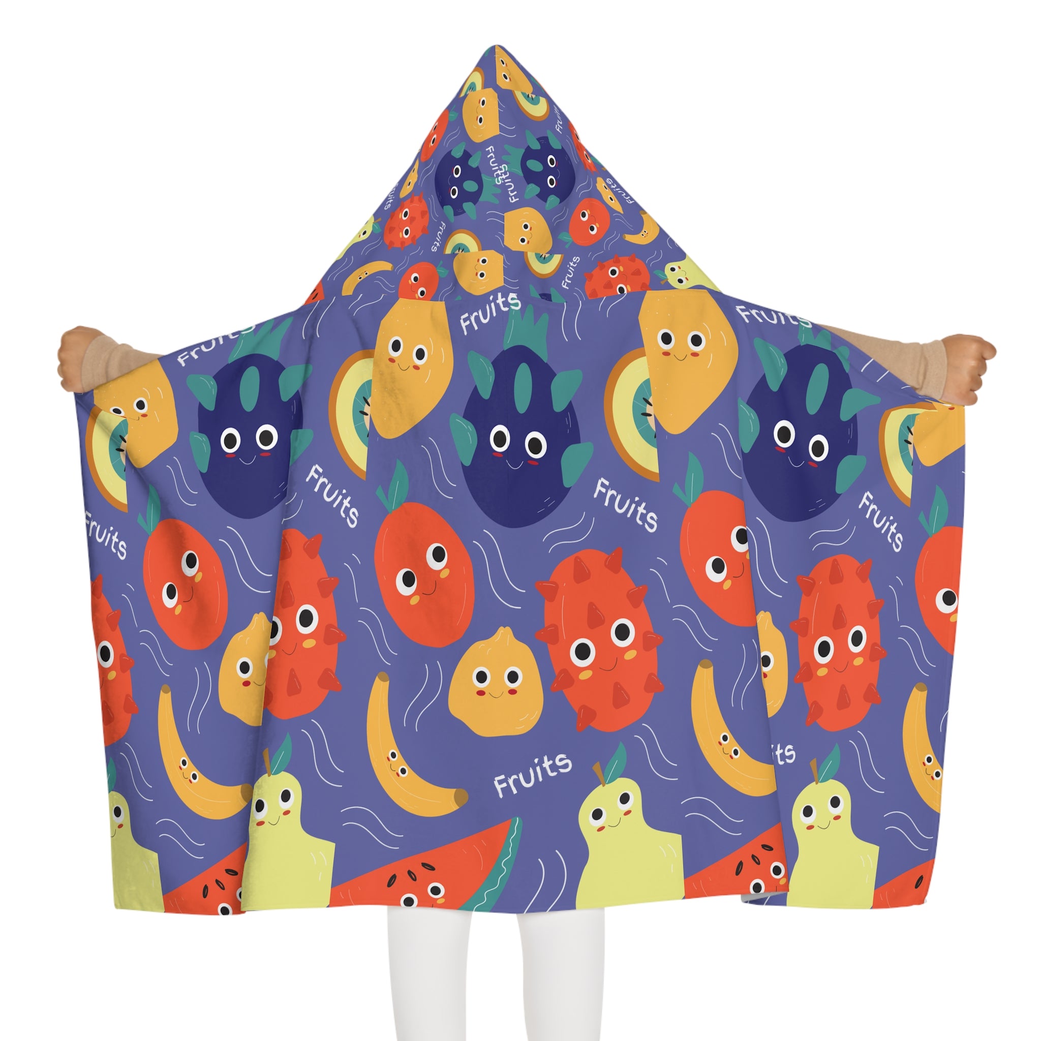 Fruit Design Hooded Towel, Cute Designs - Youth Hooded Towel