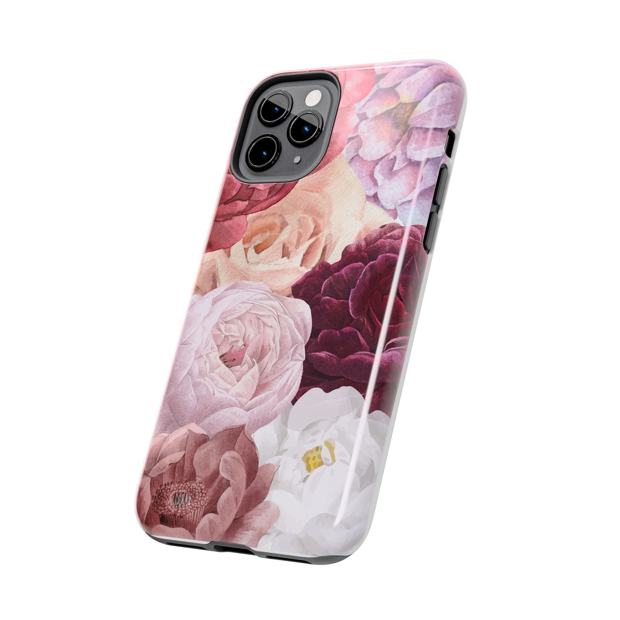 Pink Purple Watercolor Flower, Elegant Phone Cases, Stylish Phone Covers, Chic Phone Protectors, Fashionable Case for Her, Trendy Smartphone Accessories