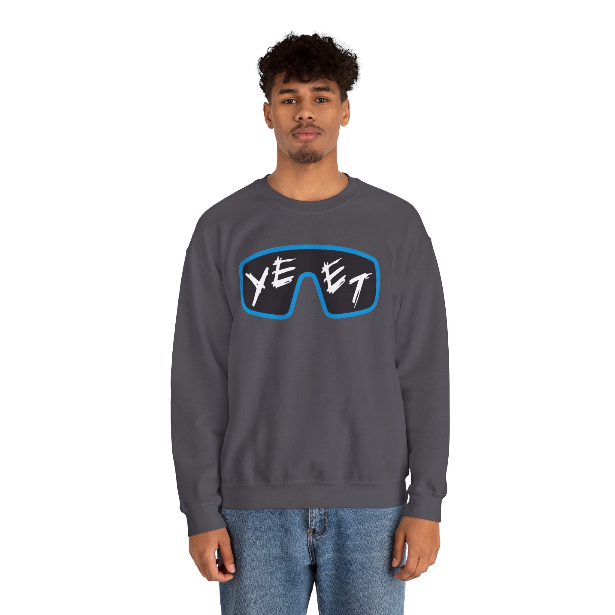 Yeet Glasses Sweatshirt, Wrestling Fan Unisex Sweatshirt - Gift for Him or Her, Casual Outwear, Heavy Blend Crewneck Sweatshirt