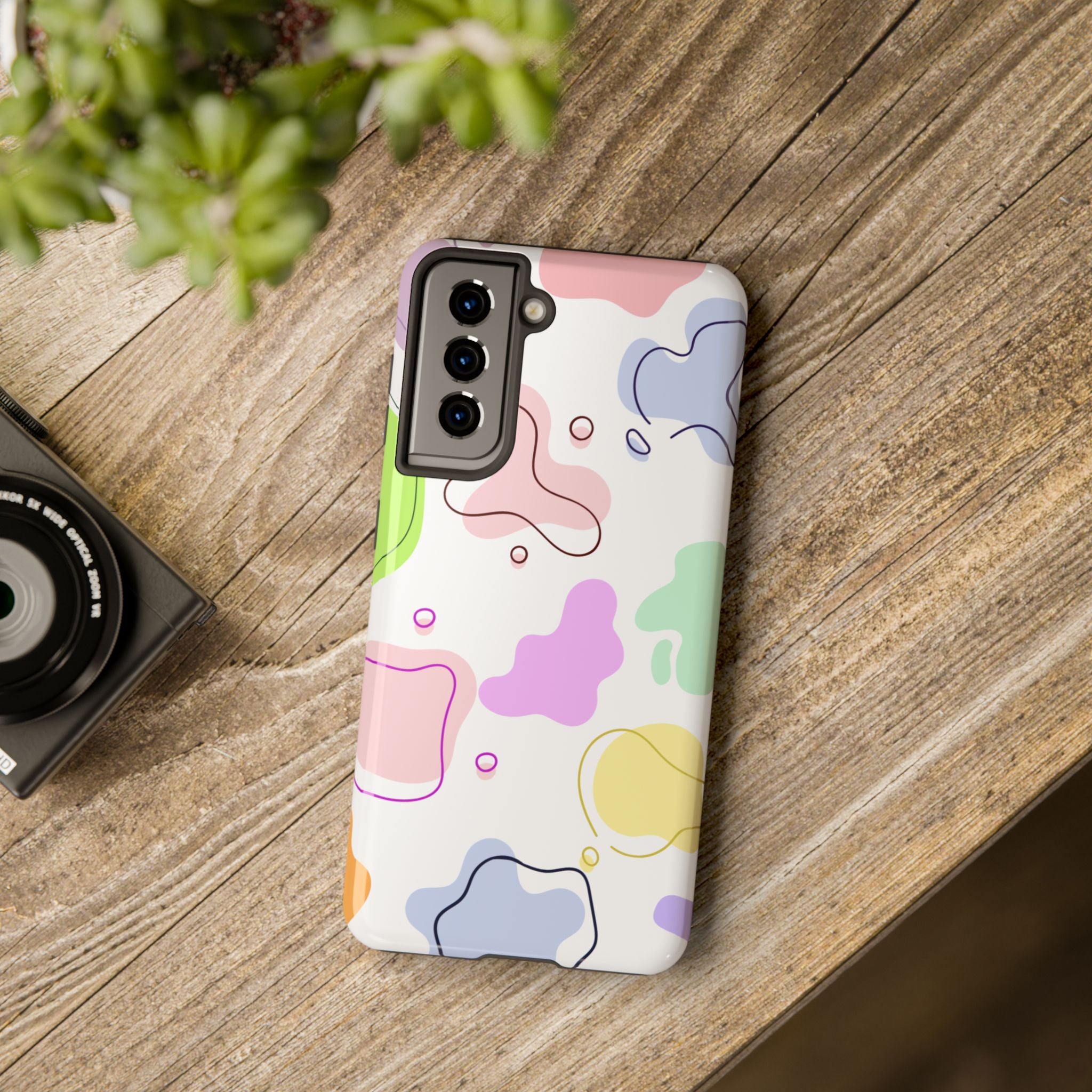 Colorful Pastel Abstract Patern, Elegant Phone Cases, Stylish Phone Covers, Chic Phone Protectors, Fashionable Case for Her, Trendy Smartphone Accessories