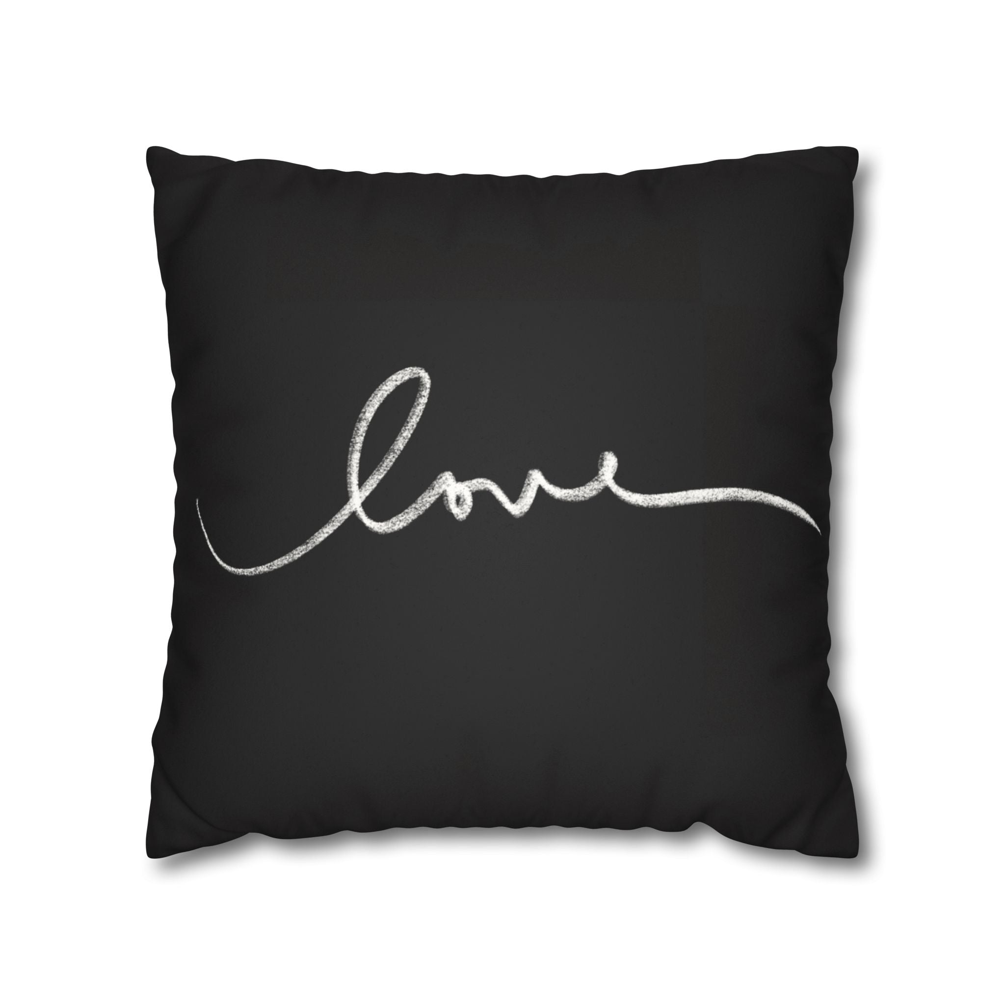 Square Pillowcase -Black Elegant Valentines - Decorative Pillows Cushion Covers for Couch Chair Bedroom Valentines Decorative, Faux Suede, Home Decor