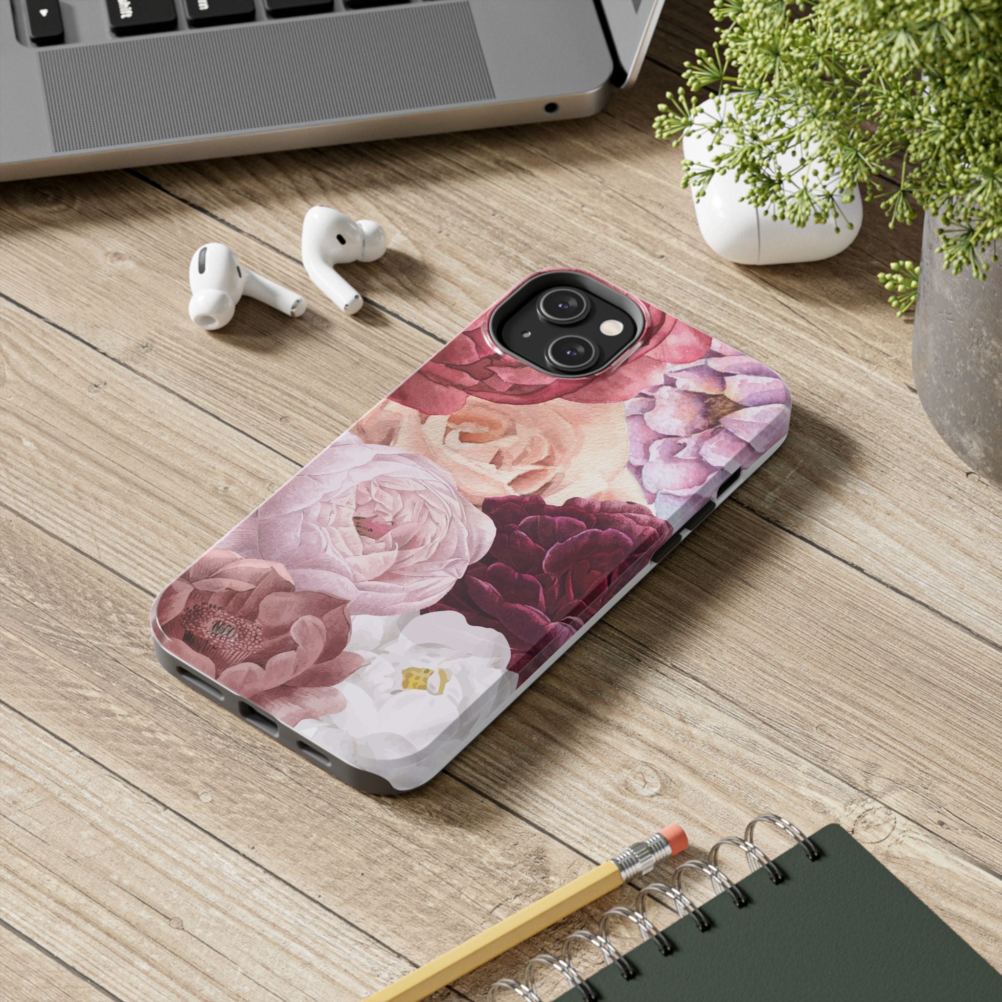 Pink Purple Watercolor Flower, Elegant Phone Cases, Stylish Phone Covers, Chic Phone Protectors, Fashionable Case for Her, Trendy Smartphone Accessories