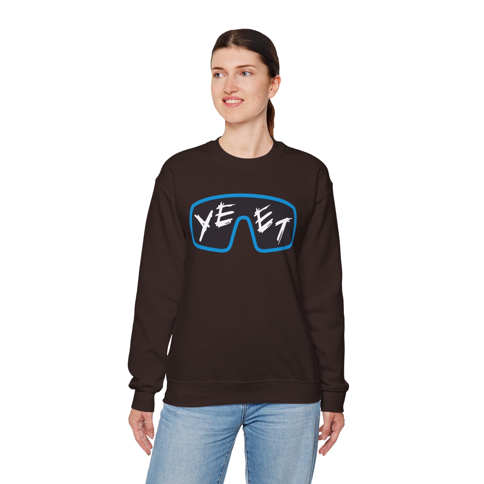 Yeet Glasses Sweatshirt, Wrestling Fan Unisex Sweatshirt - Gift for Him or Her, Casual Outwear, Heavy Blend Crewneck Sweatshirt