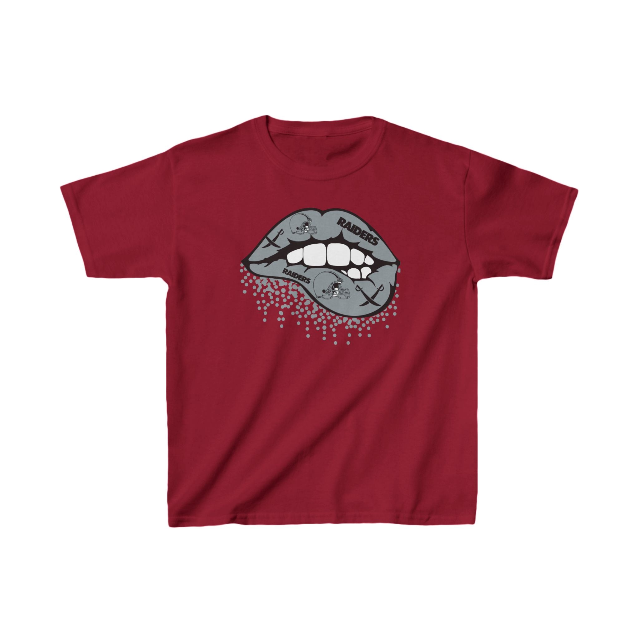 Lip Bite Raiders Shirt for Kids, Gift Fan Sports Shirt, Children Shirt Clothing, Youth Team Game Day Shirt, Unisex Shirt