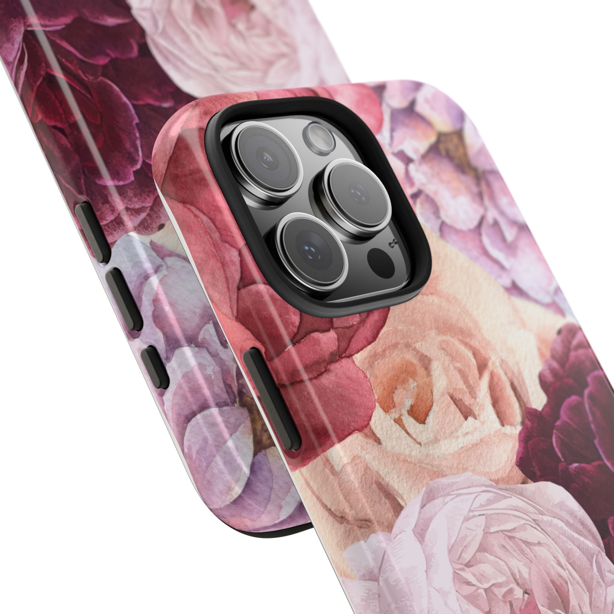 Pink Purple Watercolor Flower, Elegant Phone Cases, Stylish Phone Covers, Chic Phone Protectors, Fashionable Case for Her, Trendy Smartphone Accessories