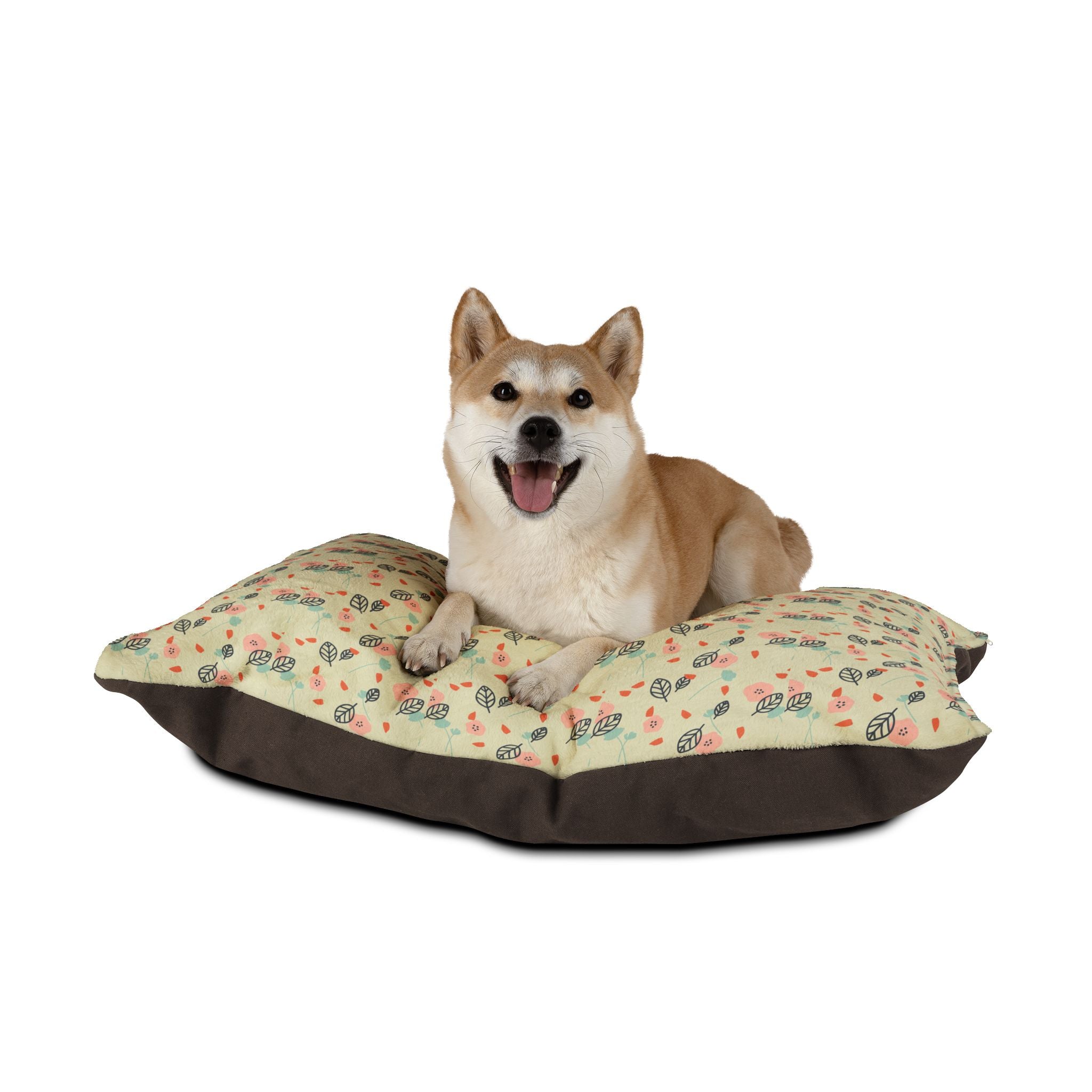 Beige and Pink Pet Bed - Cat and Dog Bed, Anti-Anxiety Small Dog Bed, Calming Dog Bed for Puppy, Cozy Cat Bed, Fluffy Dog Beds for Small Dogs, Washable Puppy Bed for Indoor Pets