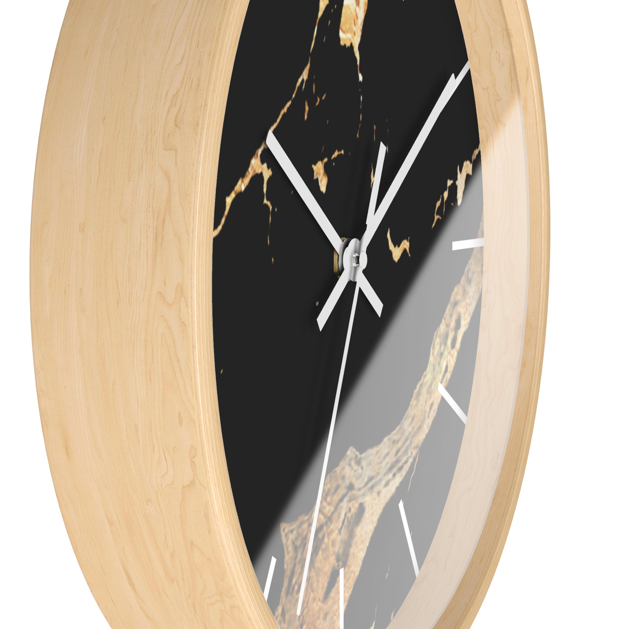 Black Gold Modern Marble Design, Elegant Wall Clock, Home Decor, Wall Art, Modern Decor for Home, Office, and Living Room