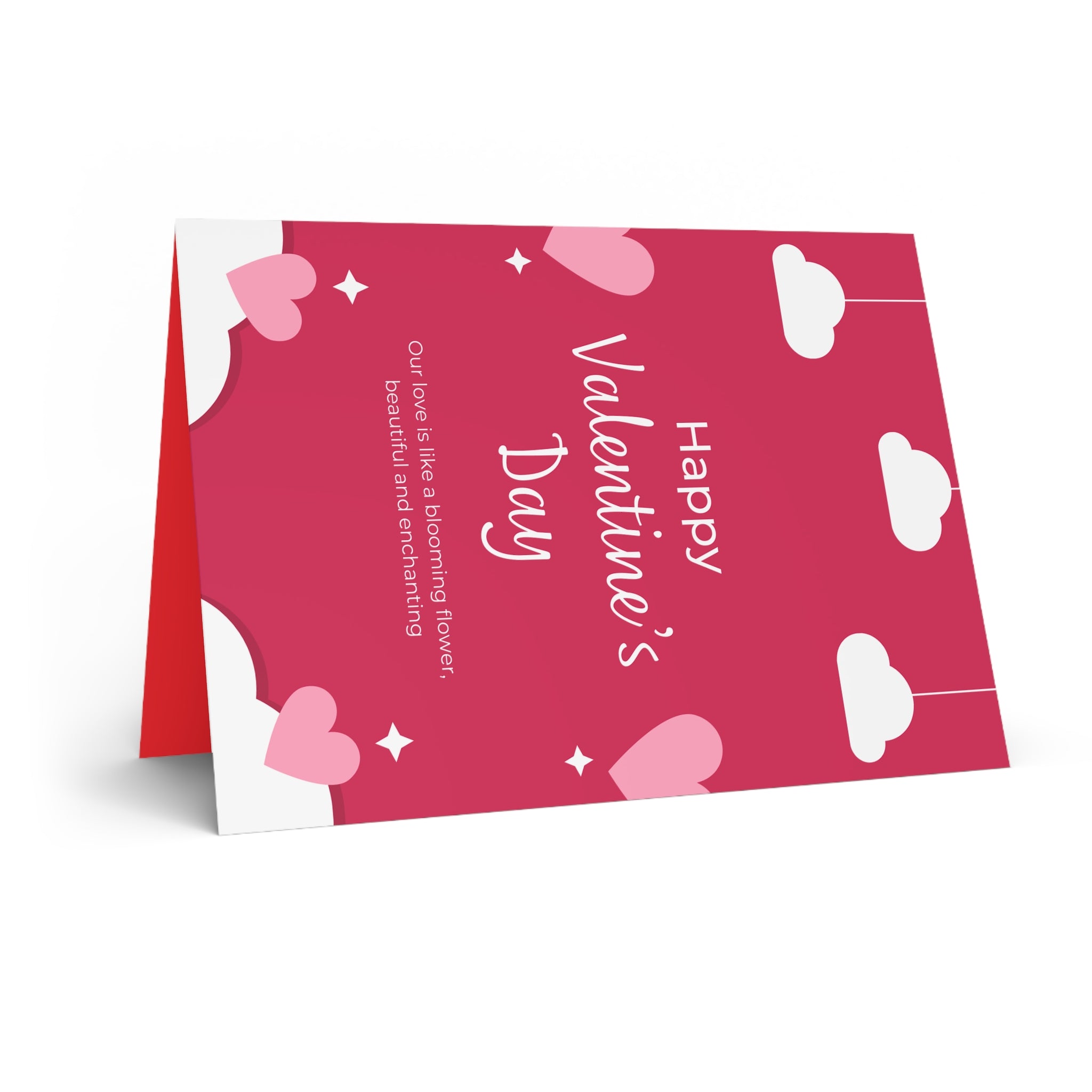 Red White, Happy Valentines Day Card for Wife Husband, Sweet Valentine's Day Cards for Girlfriend Boyfriend, Happy Valentine's Day Greeting Cards