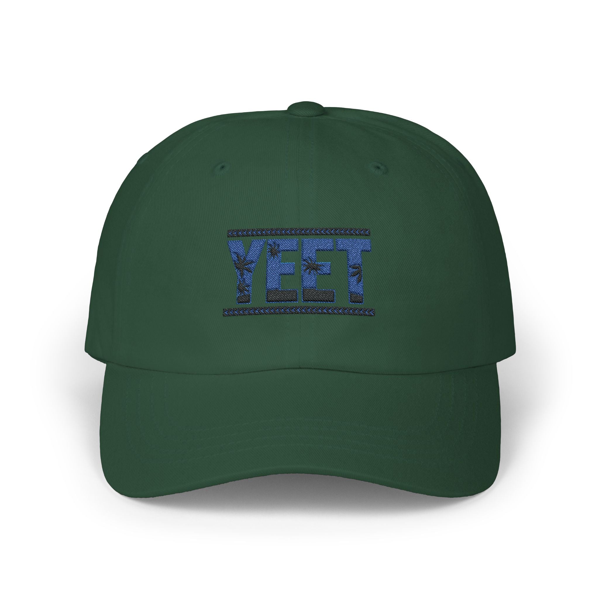 Yeet Blue-Black Graphic Text Design, Sports Fan, Wrestling Dad Cap for Her and Him - Unisex Classic