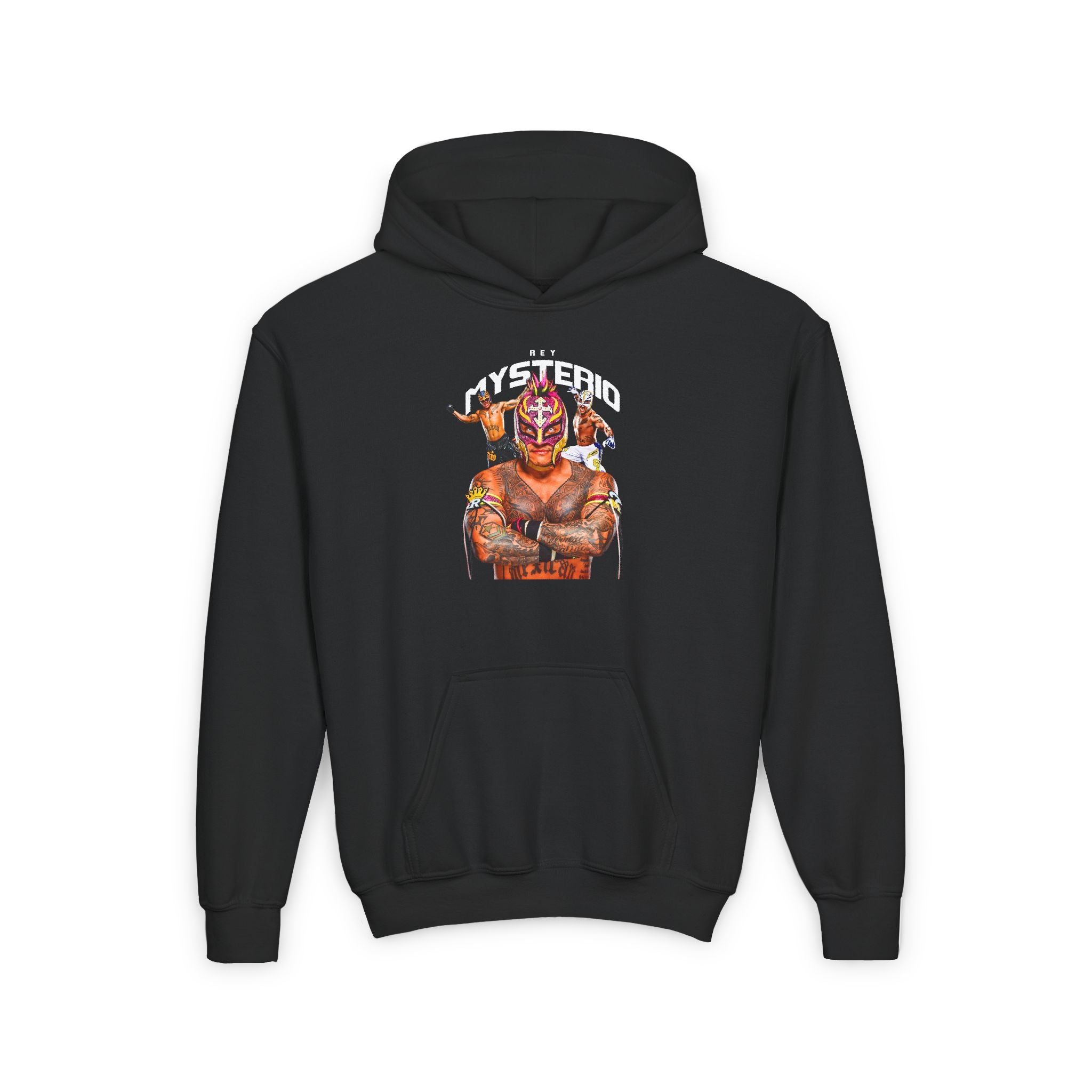 Rey Mysterio Graphic Design, Sports Fan Kids Hoodies - Youth Heavy Blend Hooded Sweatshirt, Unisex Wrestling Fan Hoodies, Gift for Her-Him, Casual Outwear