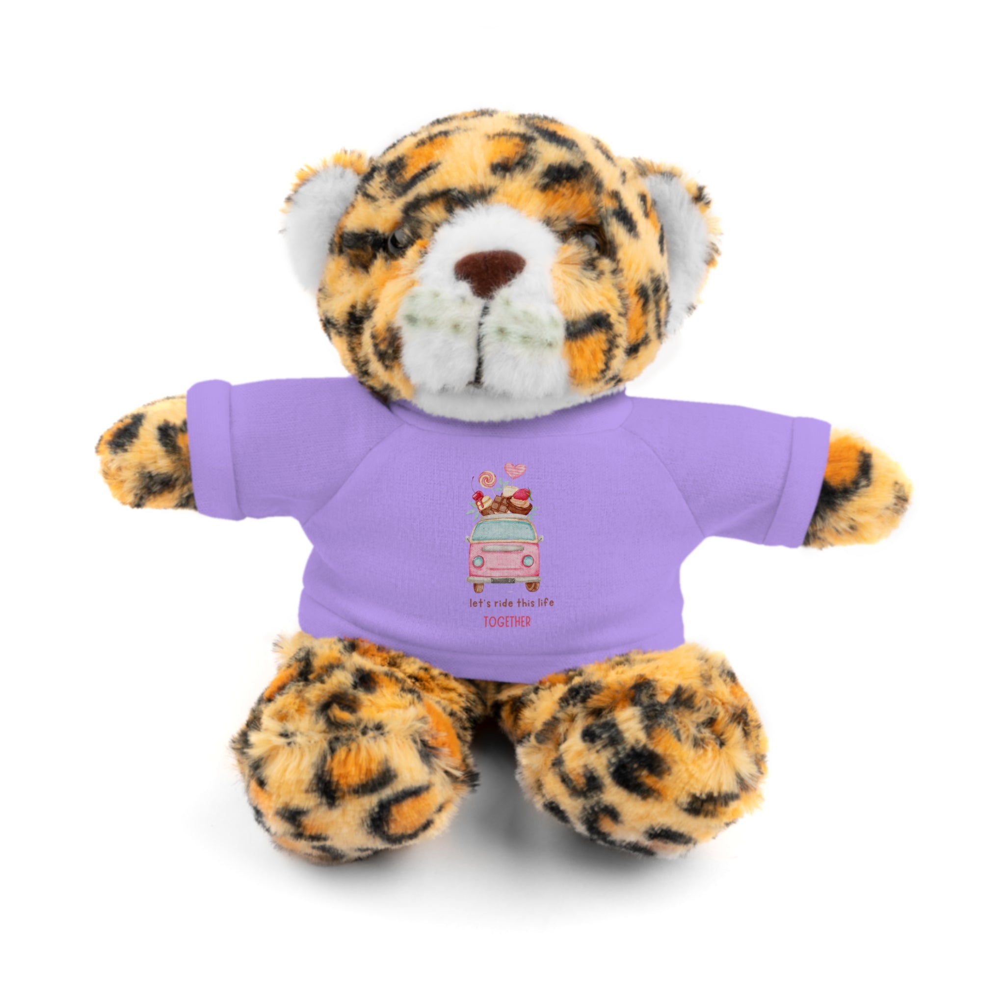 Colorful Bus with Sweet Treats Valentines Day Gifts for Her Him Kids Girlfriend Boyfriend Wife Mom Fiancée, Valentines Gifts for Women, Valentine's Day Teddy Bear, Funny Cute Stuffed Animal Plush Present for Birthday